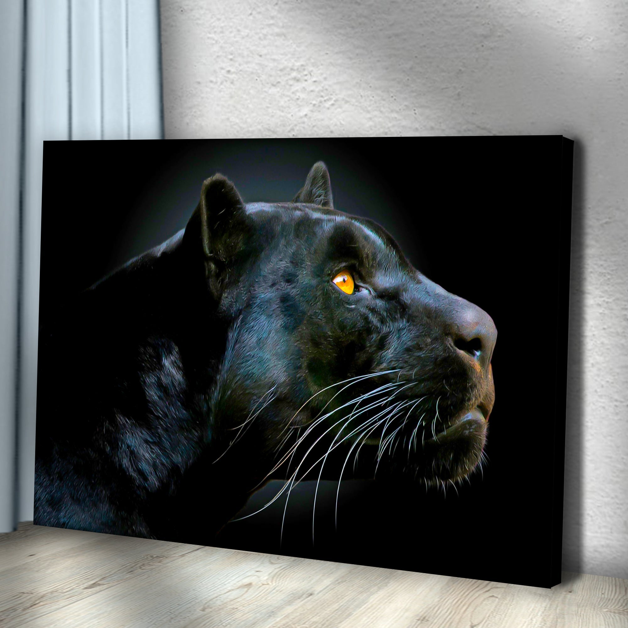 Black Panther Head Canvas Wall Art on sale at MyriadMart