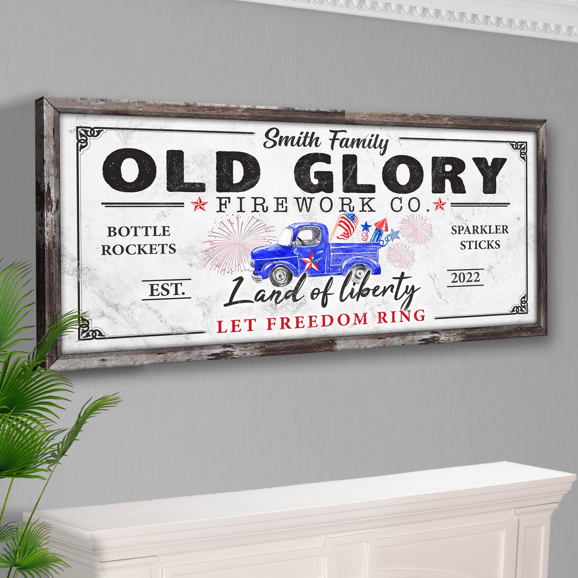 Old Glory Firework Co Let Freedom Ring Sign on sale at MyriadMart