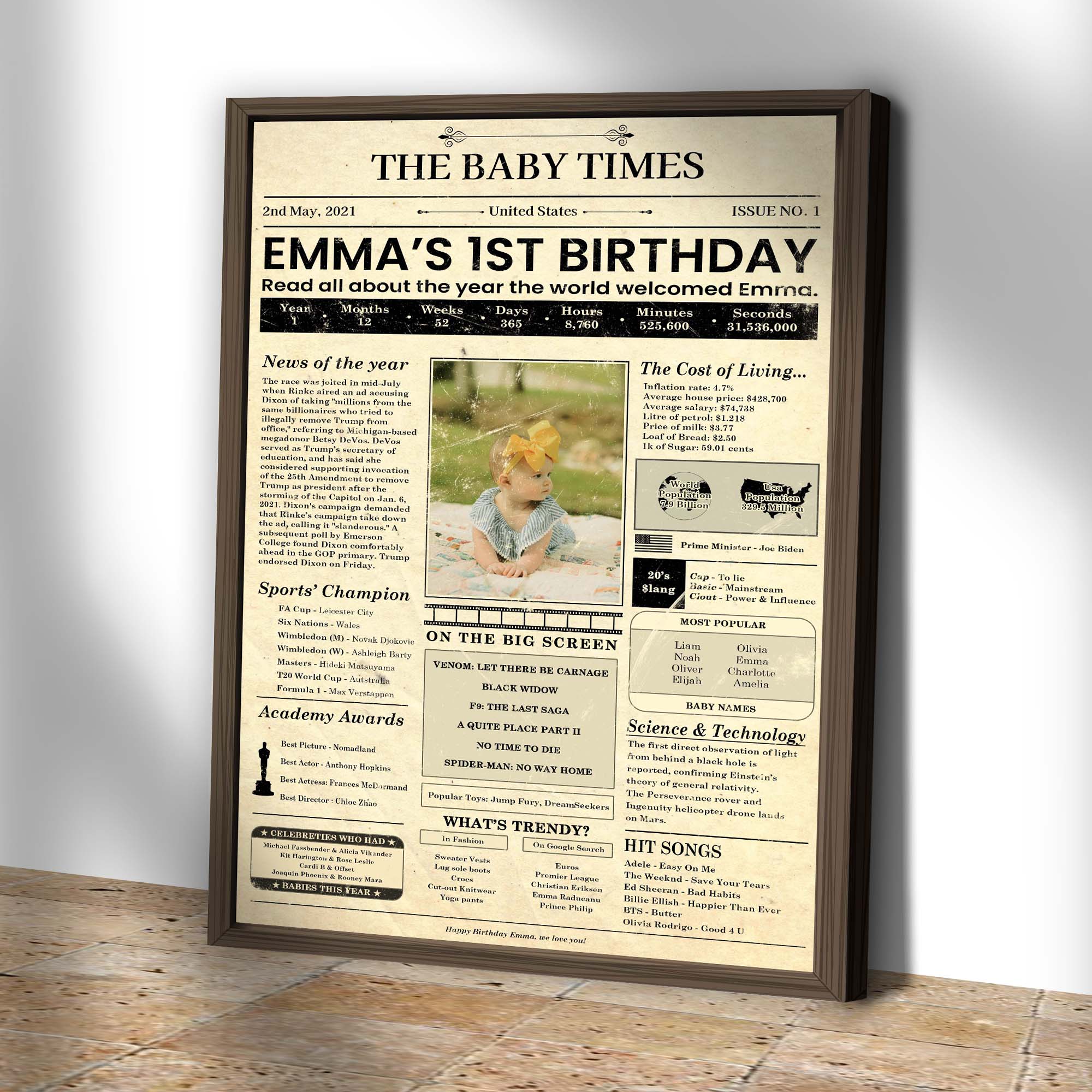 The Baby Times Sign on sale at MyriadMart