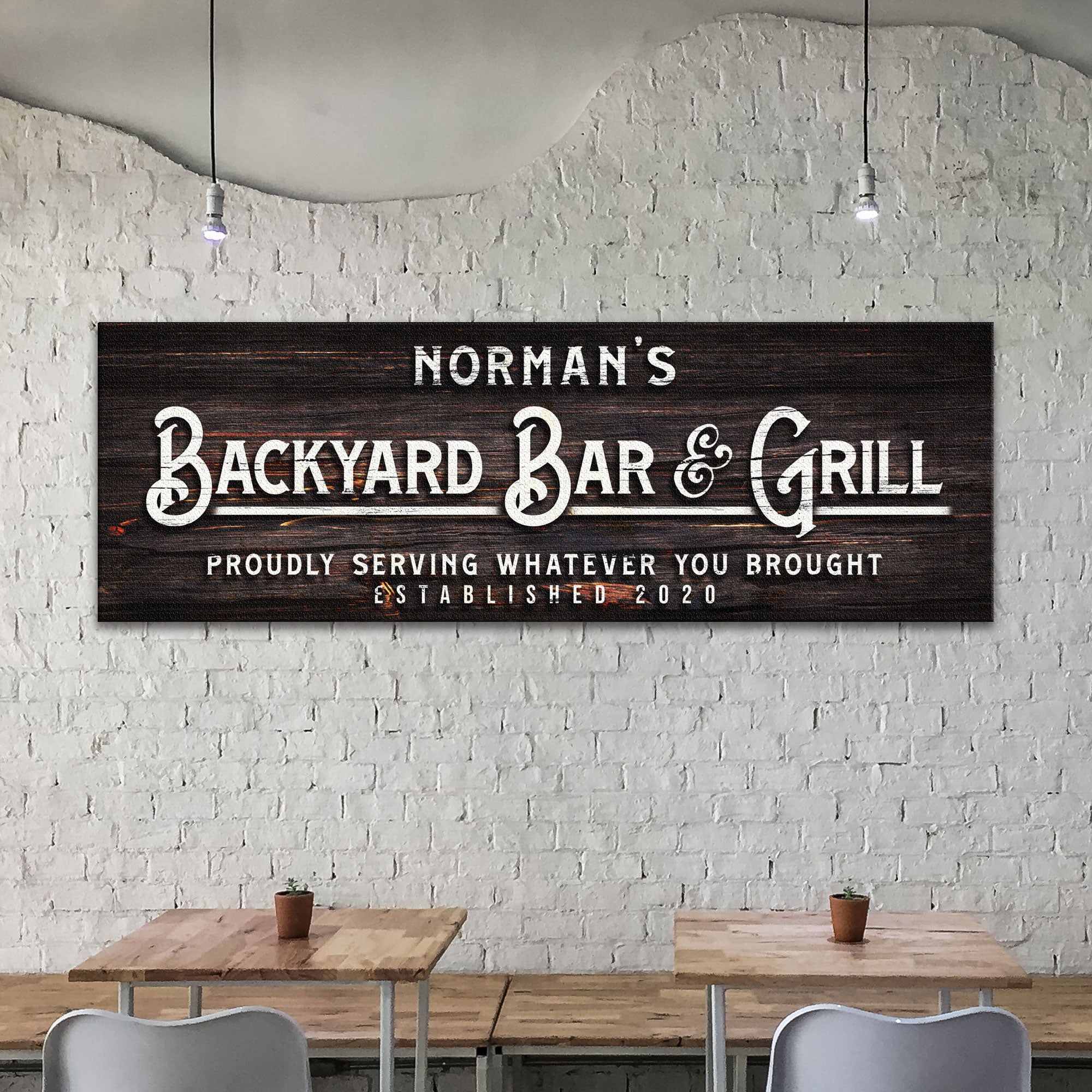 Backyard Bar And Grill Sign II on sale at MyriadMart