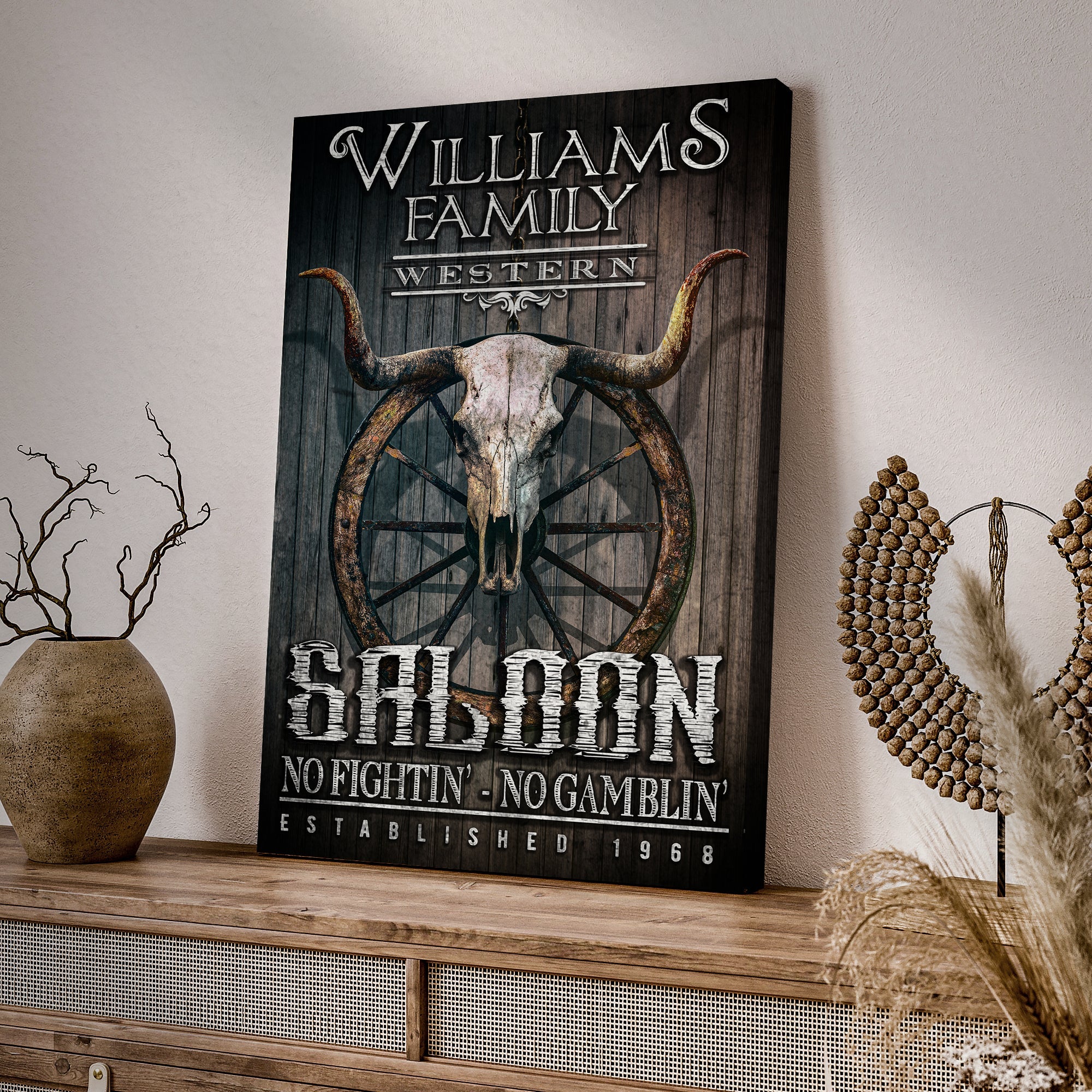 Western Cowboy Saloon Sign on sale at MyriadMart