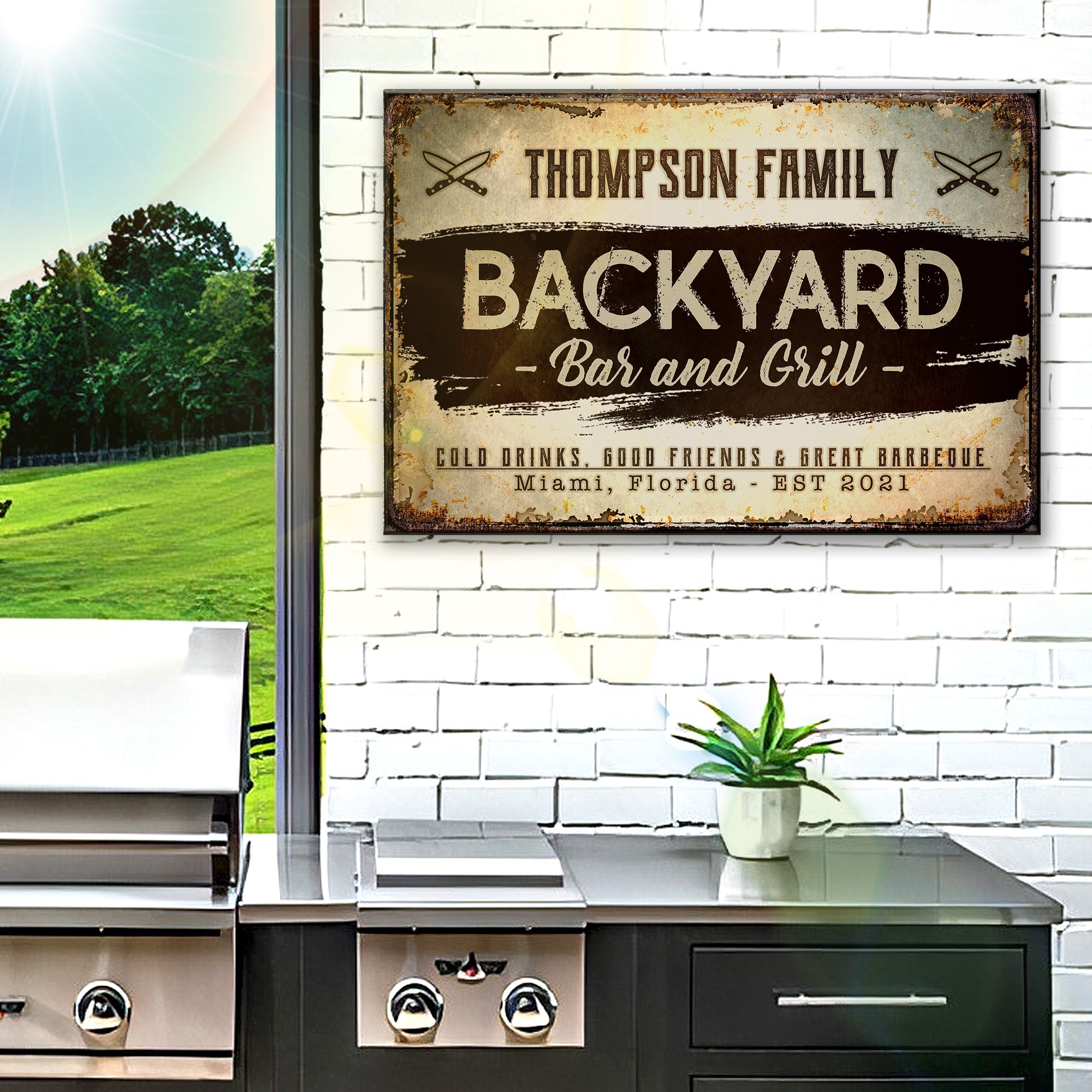 Backyard Bar And Grill Sign VIII on sale at MyriadMart