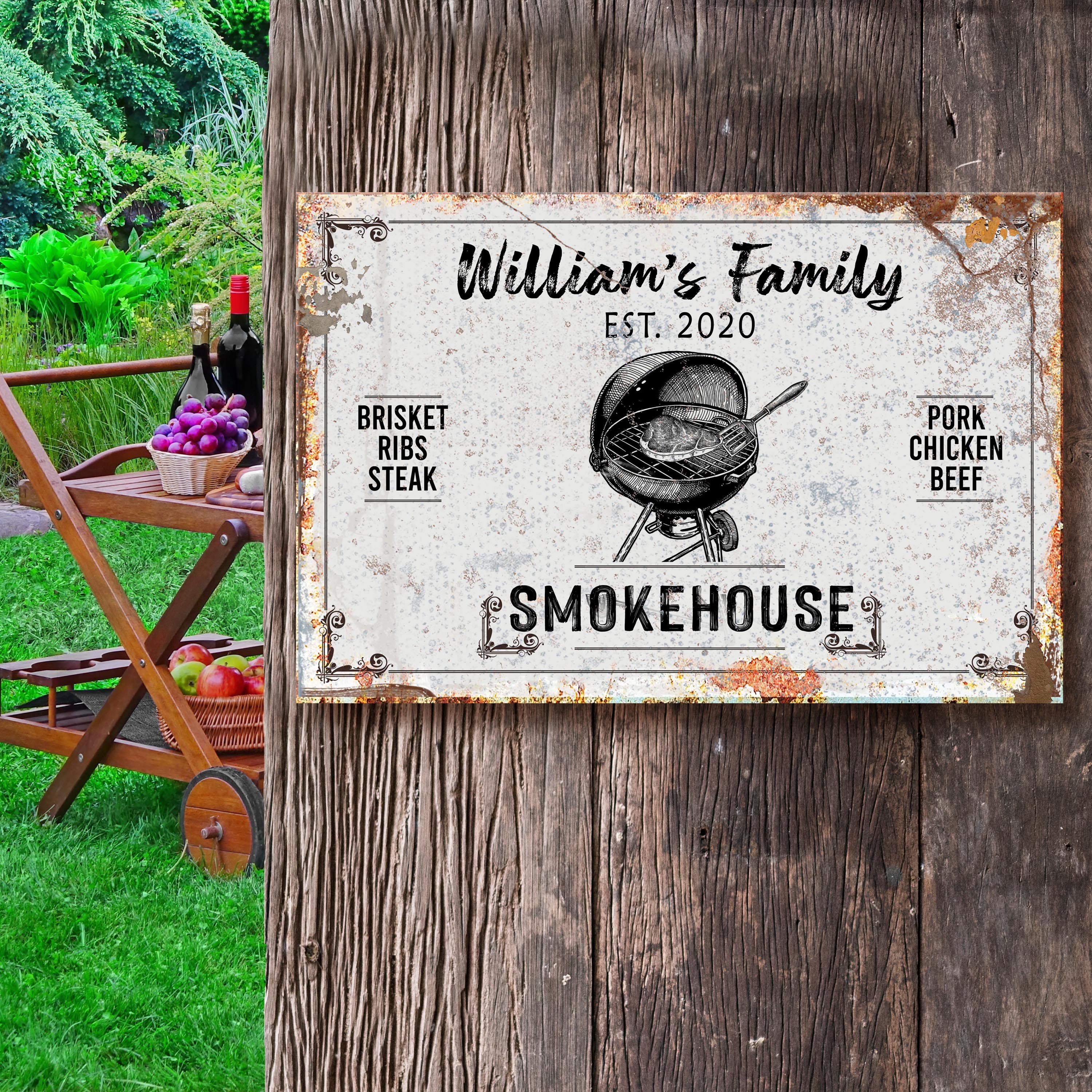 Family Smokehouse Sign II on sale at MyriadMart
