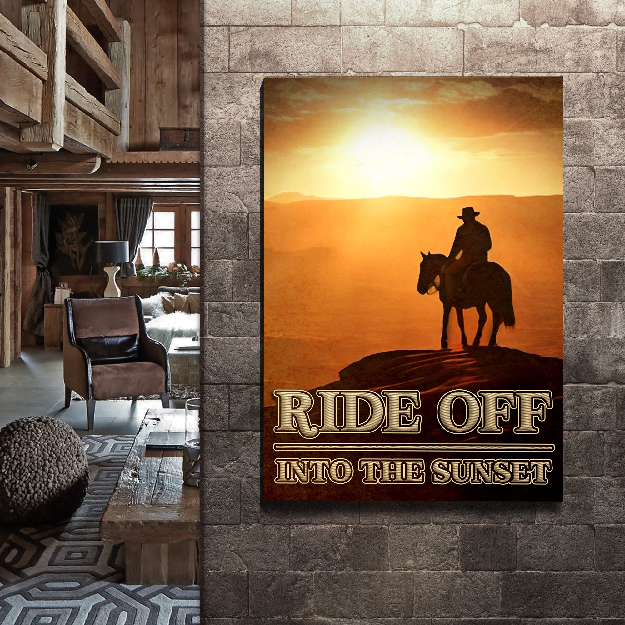 Ride Off Into The Sunset Western Sayings For Signs on sale at MyriadMart