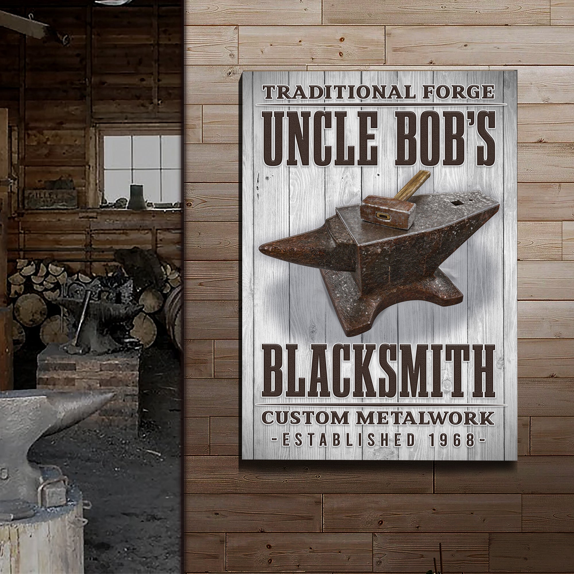 Traditional Forger Blacksmith Sign on sale at MyriadMart