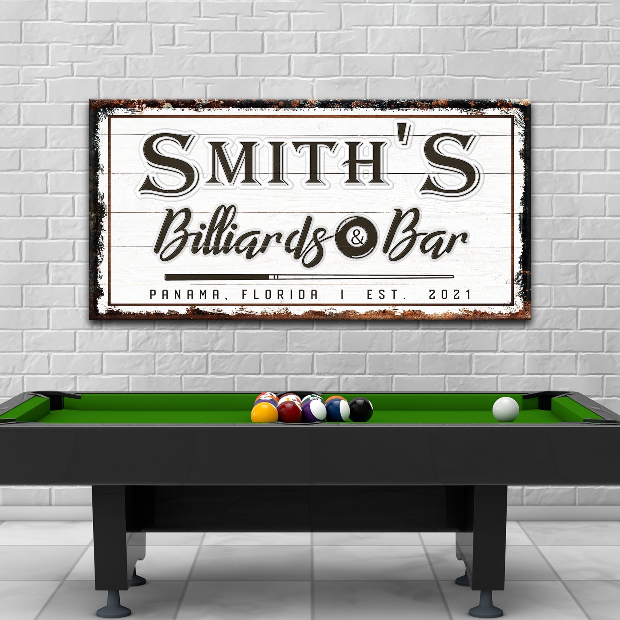 Billiards And Bar Sign on sale at MyriadMart
