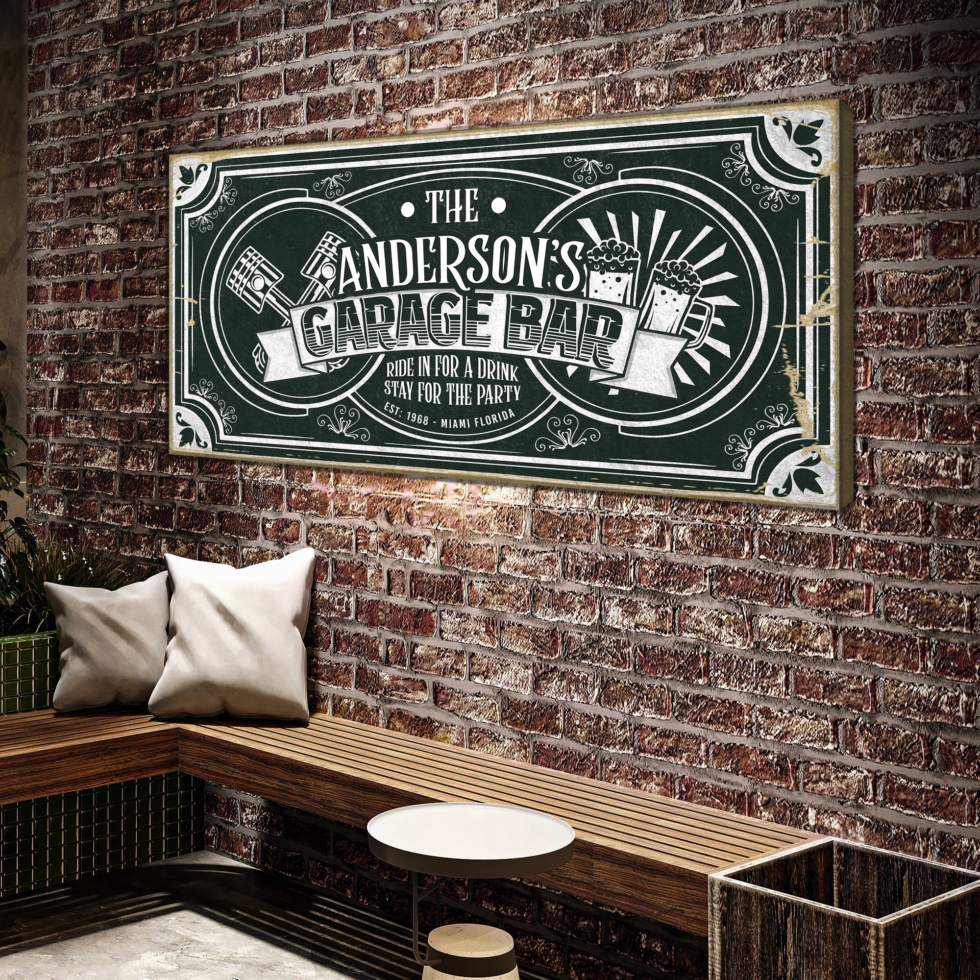 Garage Bar Victorian Vintage Sign on sale at MyriadMart