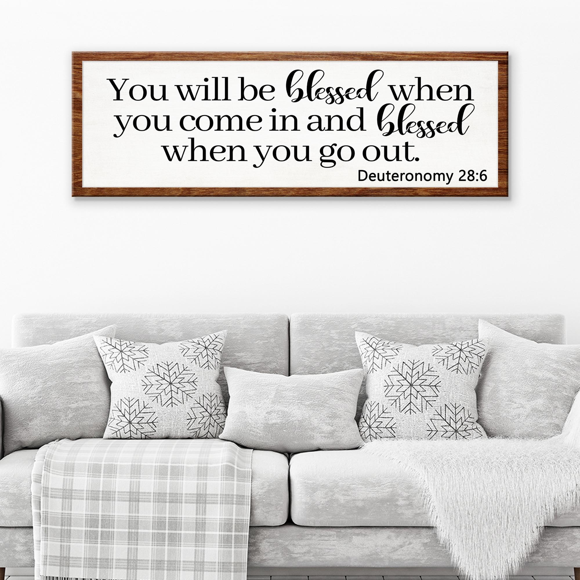 Deuteronomy 28:6 - You Will Be Blessed When You Come In Sign on sale at MyriadMart