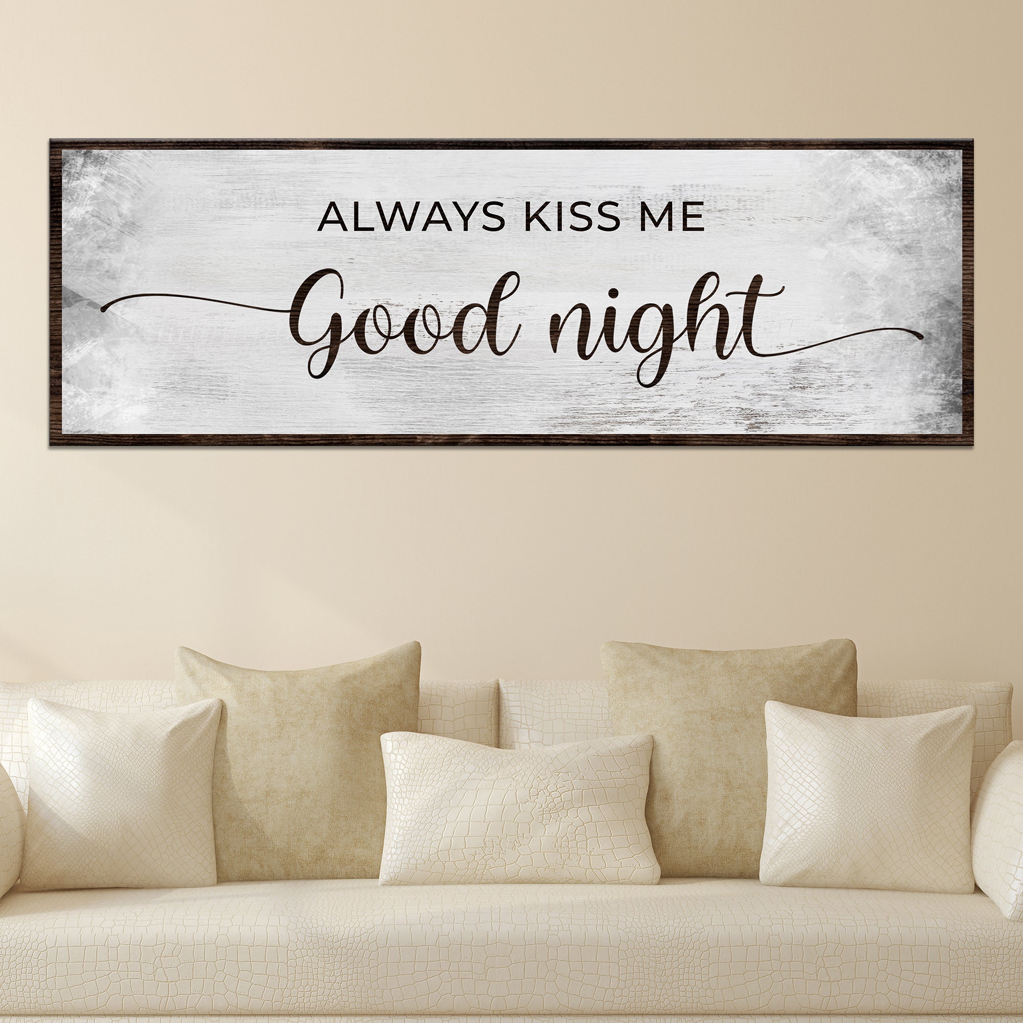 Always Kiss Me Good Night Couple Sign on sale at MyriadMart