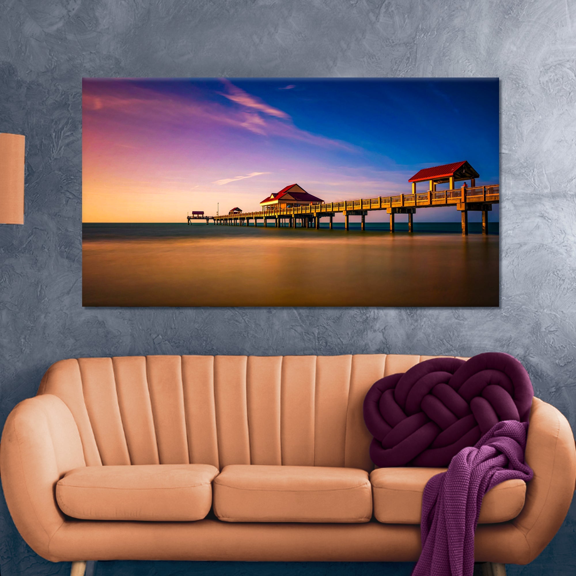 Sunset Near Pier 60 Canvas Wall Art on sale at MyriadMart