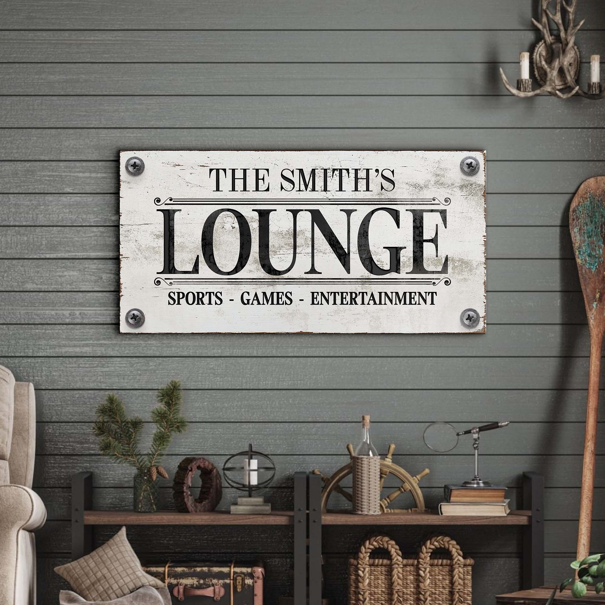 Family Sports Games Lounge Sign on sale at MyriadMart