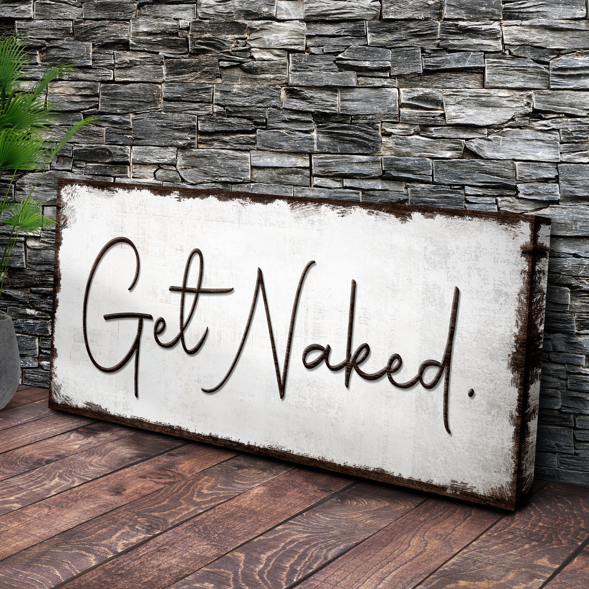 Get Naked Bathroom Sign on sale at MyriadMart