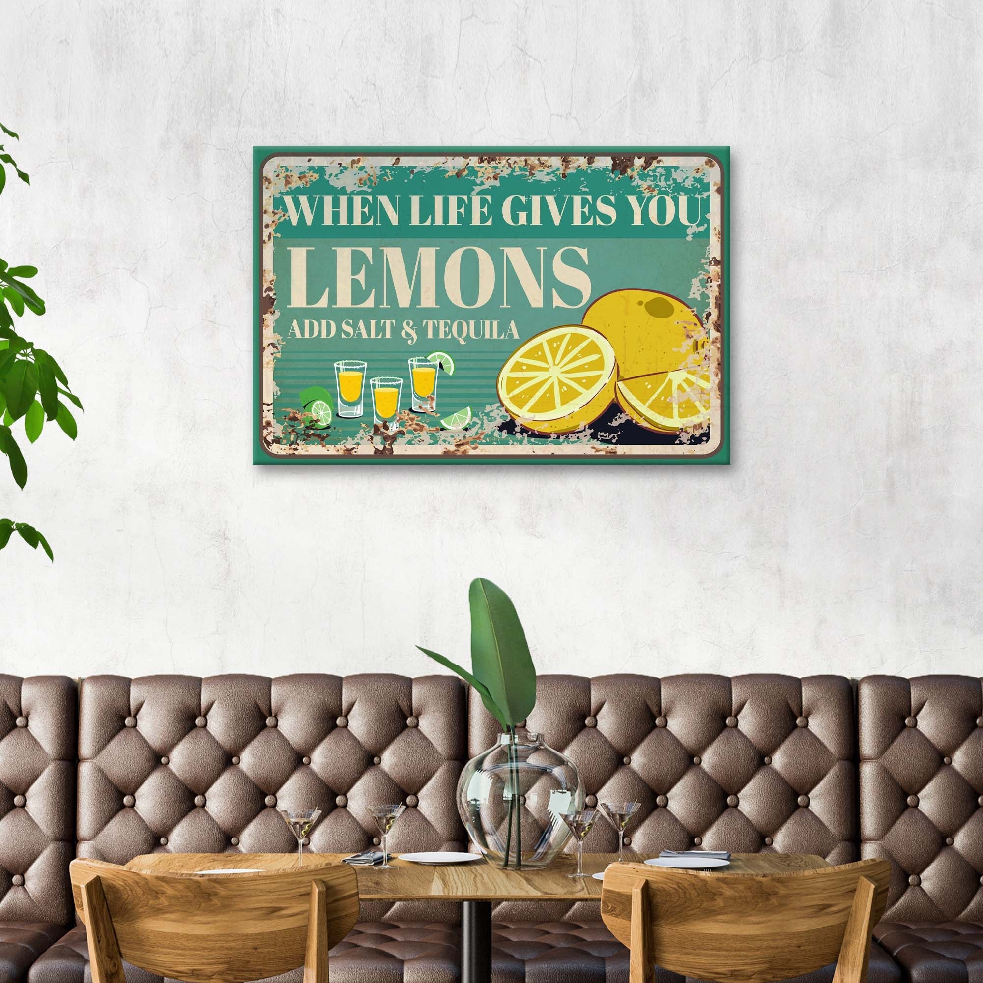 When Life Gives You Lemons Old Rustic Paper Sign on sale at MyriadMart