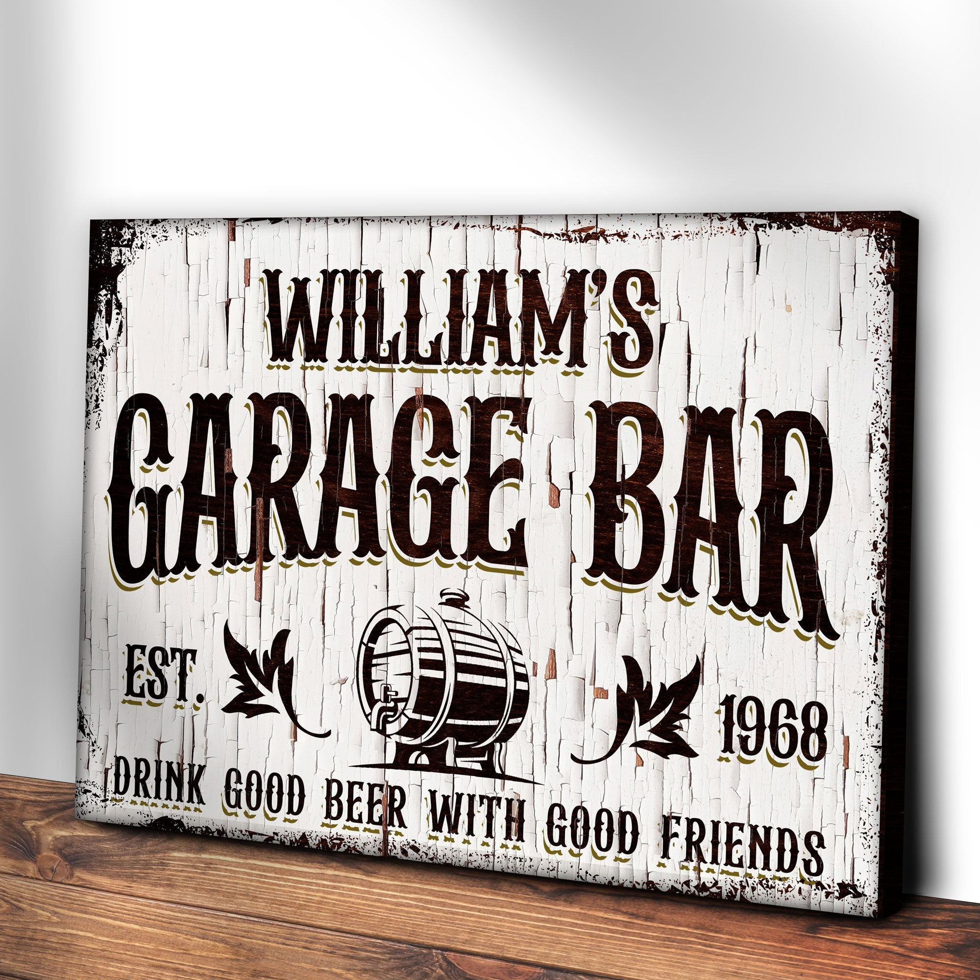 Garage Bar Rustic Wood Sign on sale at MyriadMart