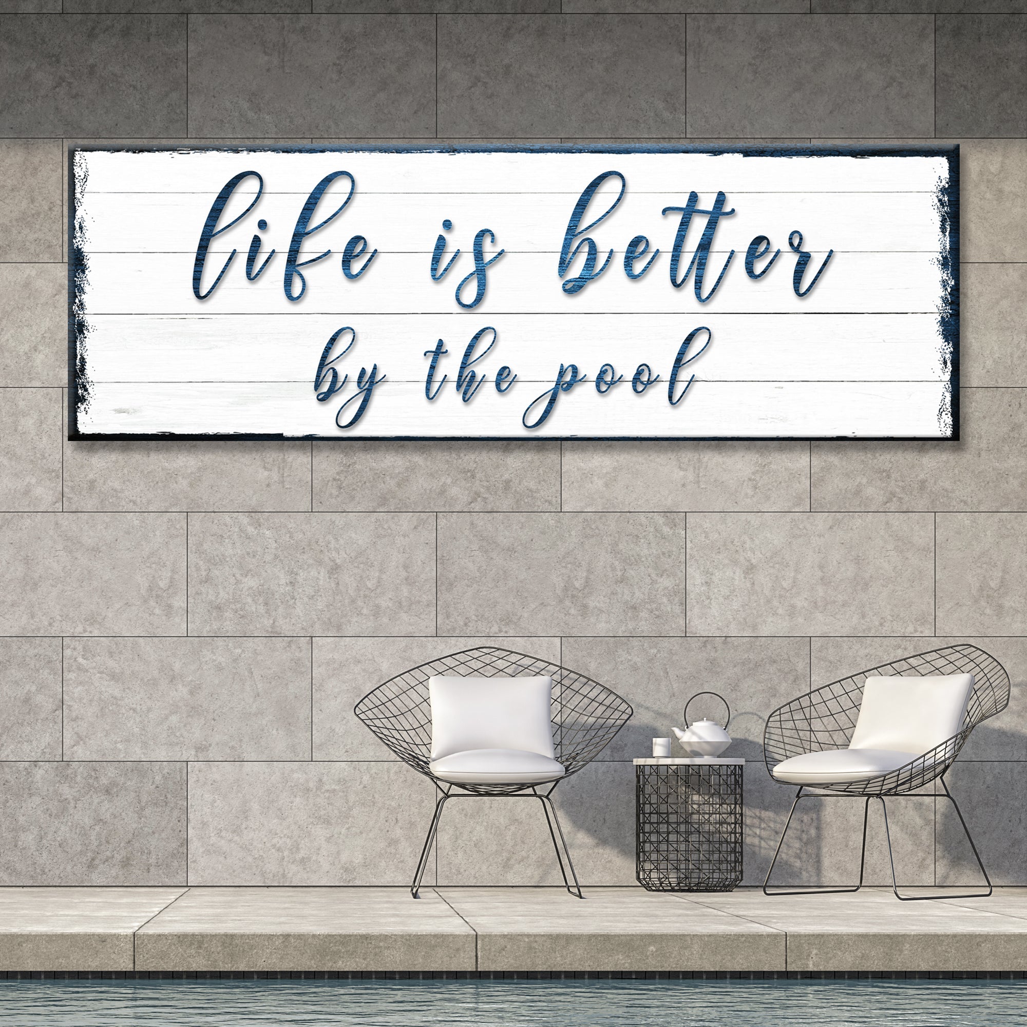 Life Is Better By The Pool Sign on sale at MyriadMart
