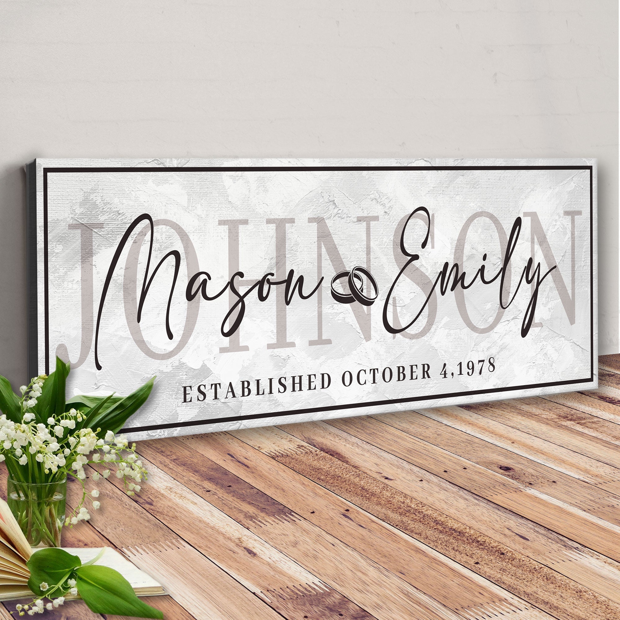 Last Name Wedding Gift Sign on sale at MyriadMart