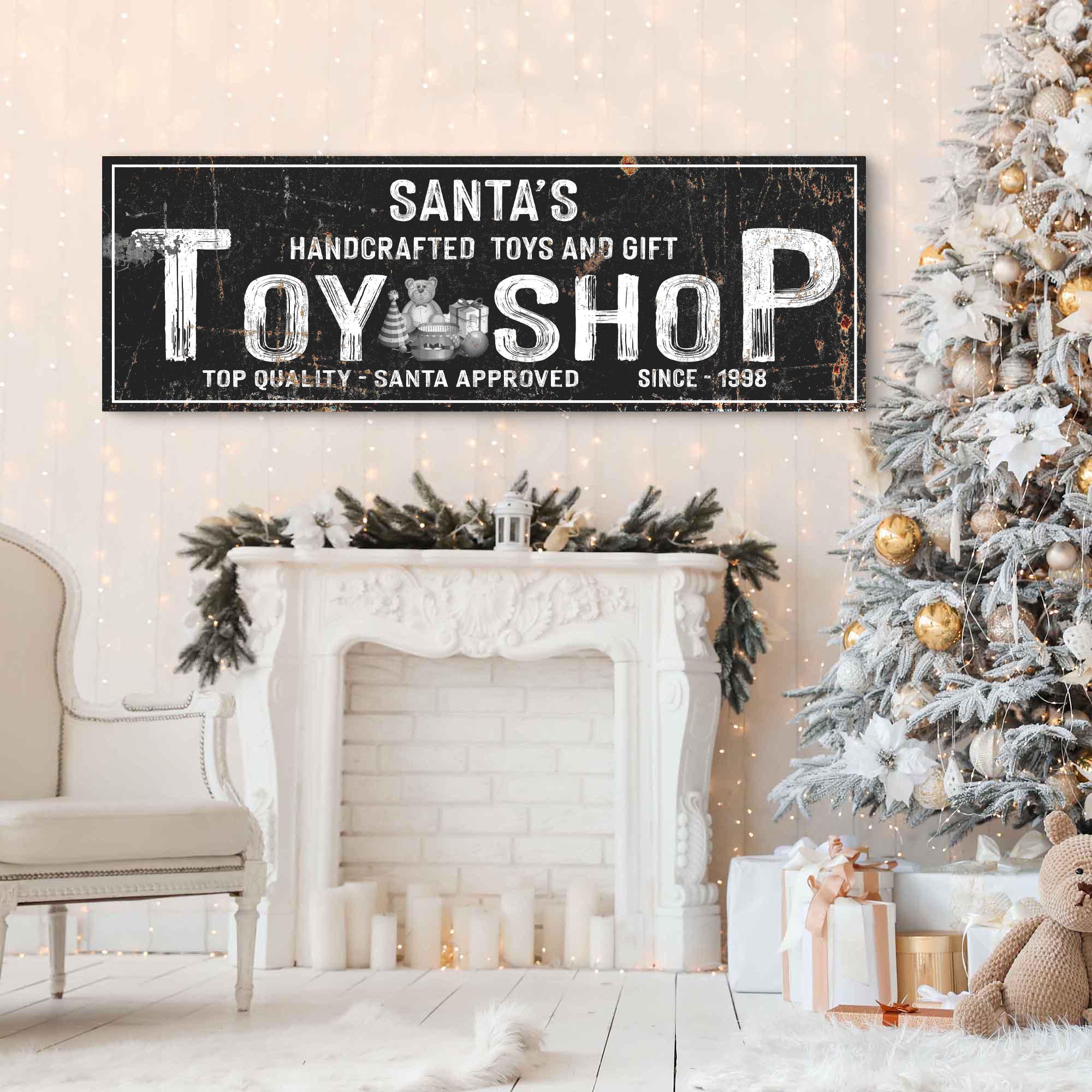 Santa's Toy Shop Sign on sale at MyriadMart