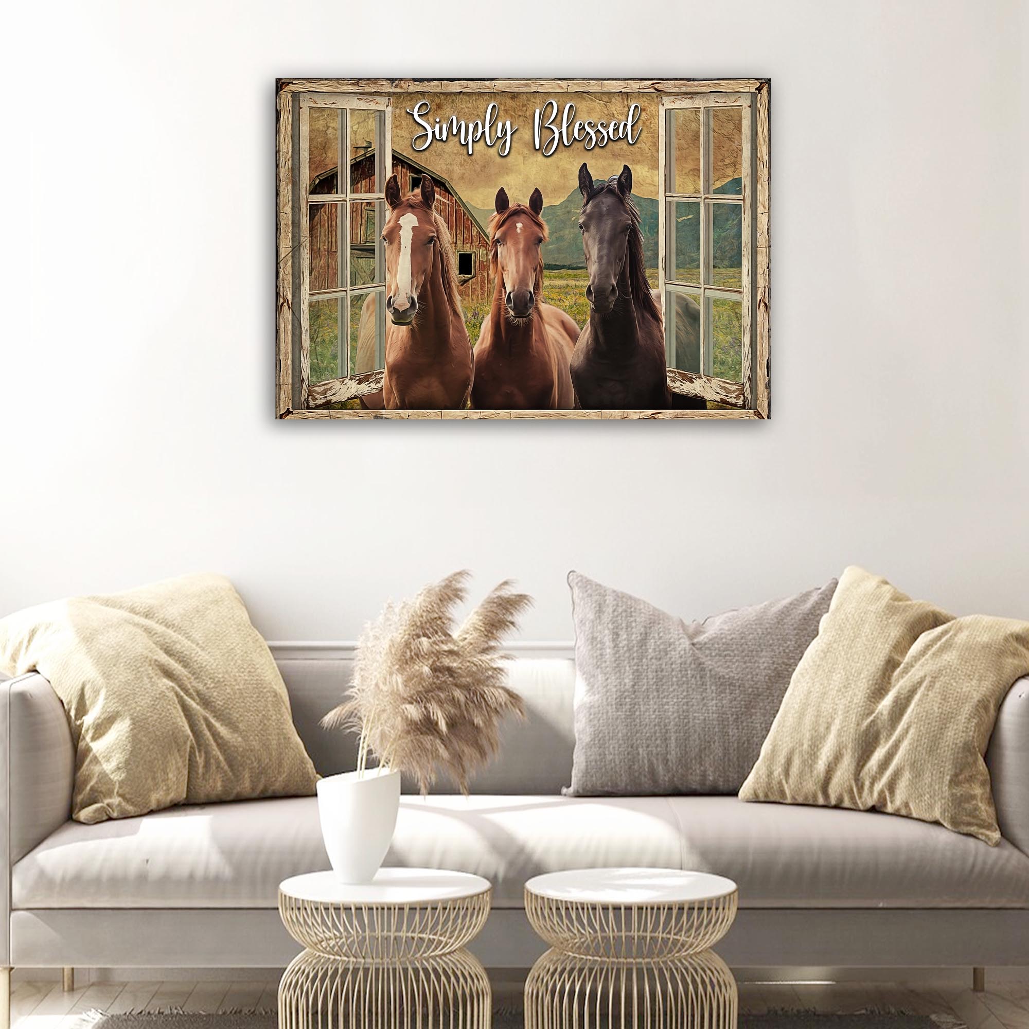Simply Blessed Amazing Horse Farm Sign on sale at MyriadMart