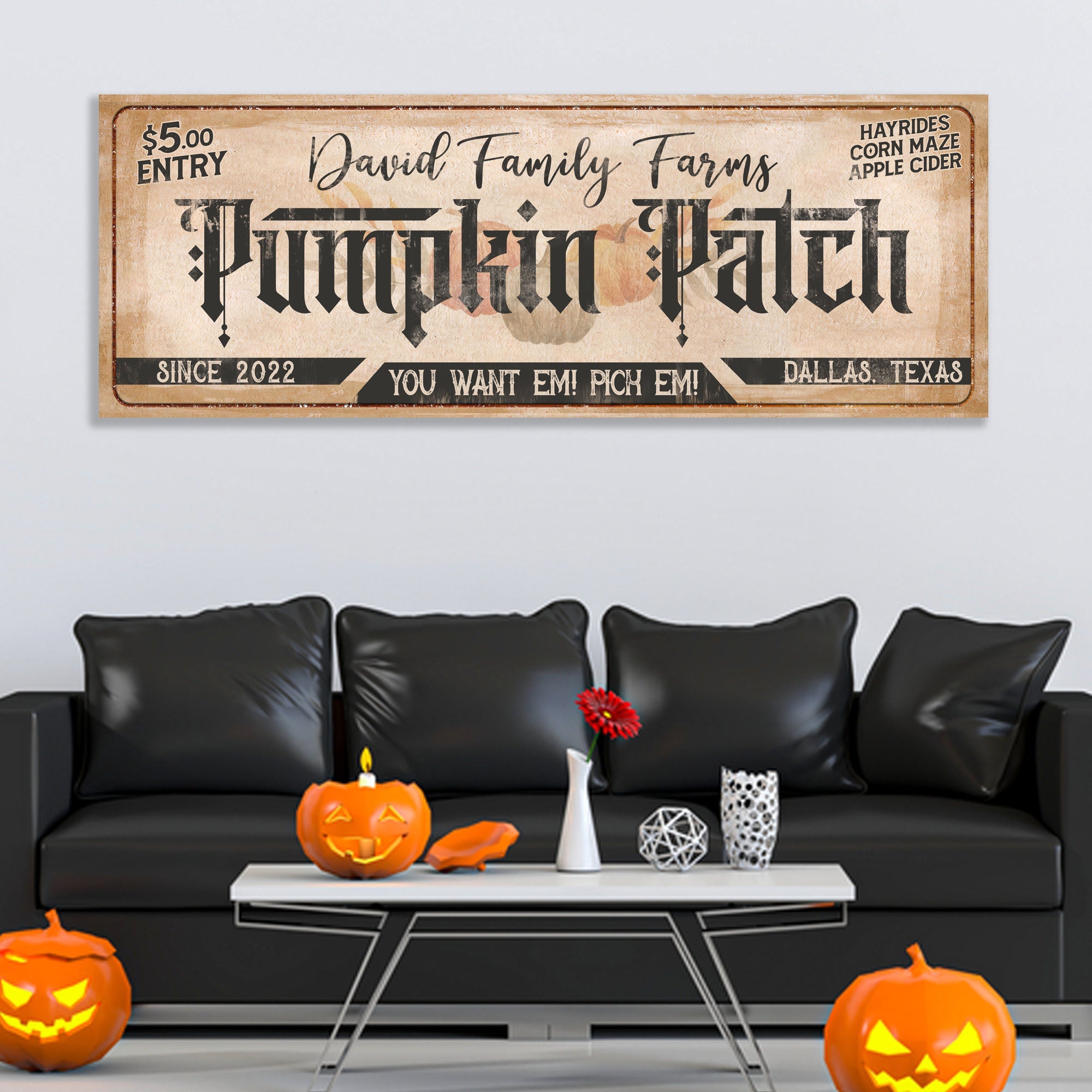 Family Farms Pumpkin Patch Sign II on sale at MyriadMart