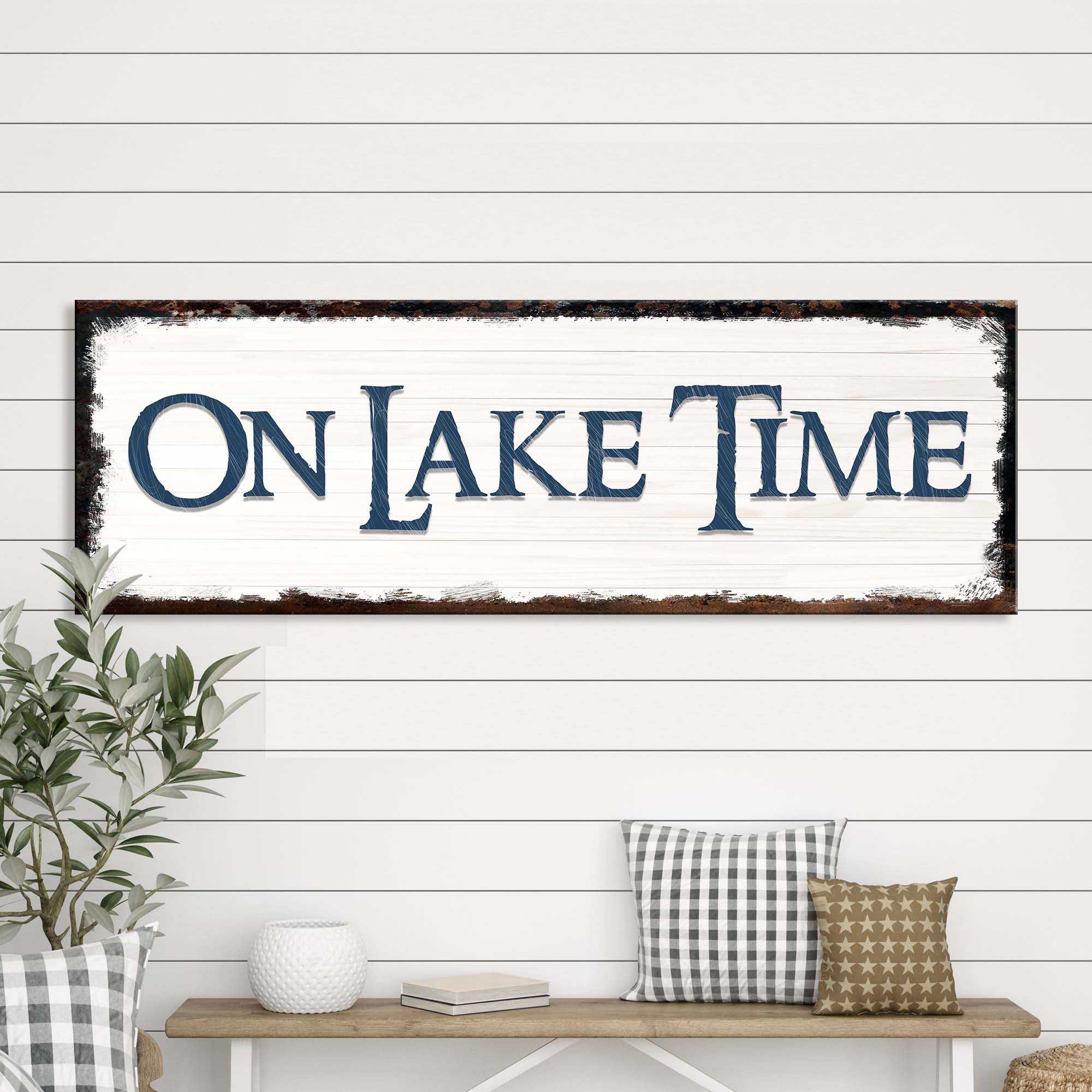 On Lake Time Sign on sale at MyriadMart