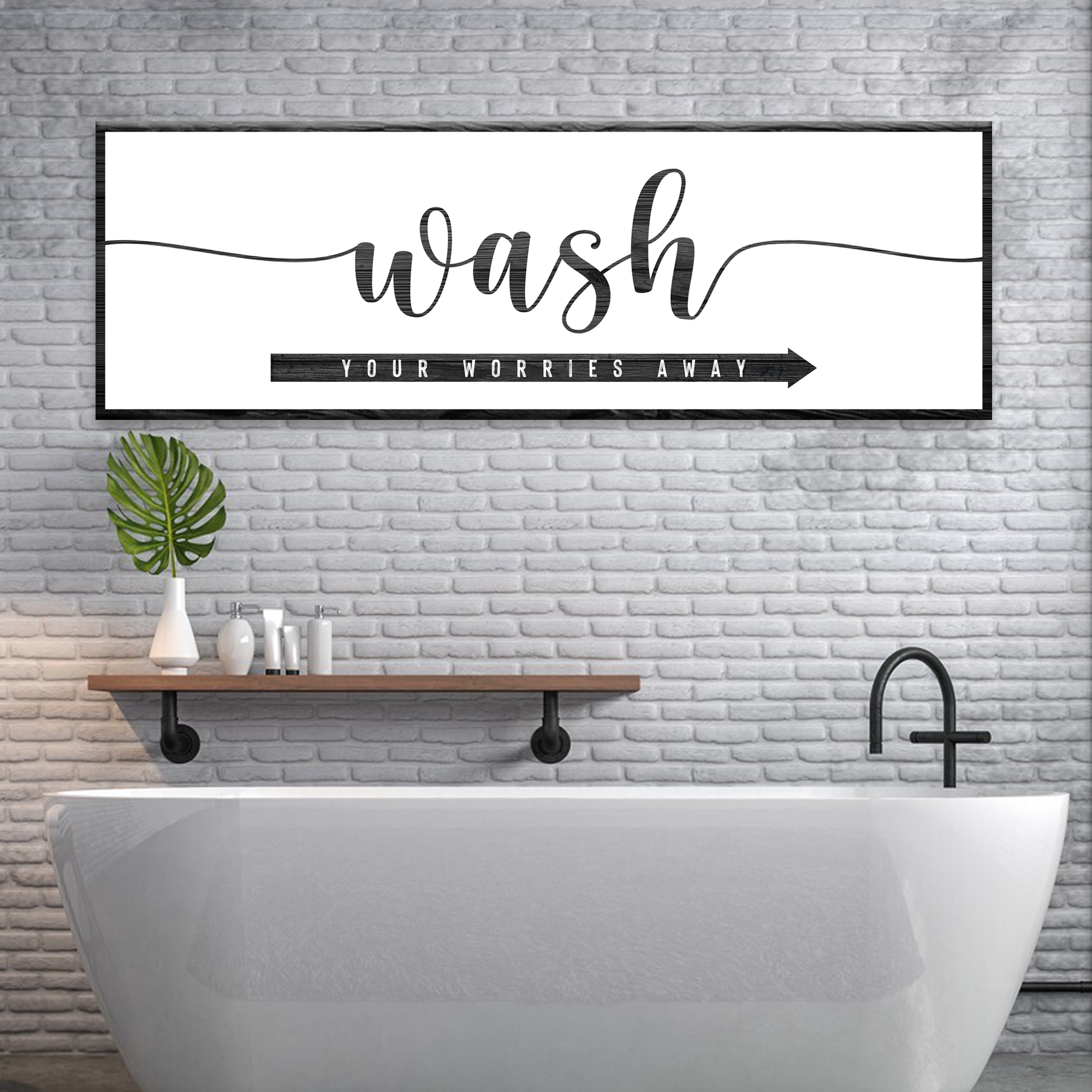 Wash Your Worries Away Sign on sale at MyriadMart
