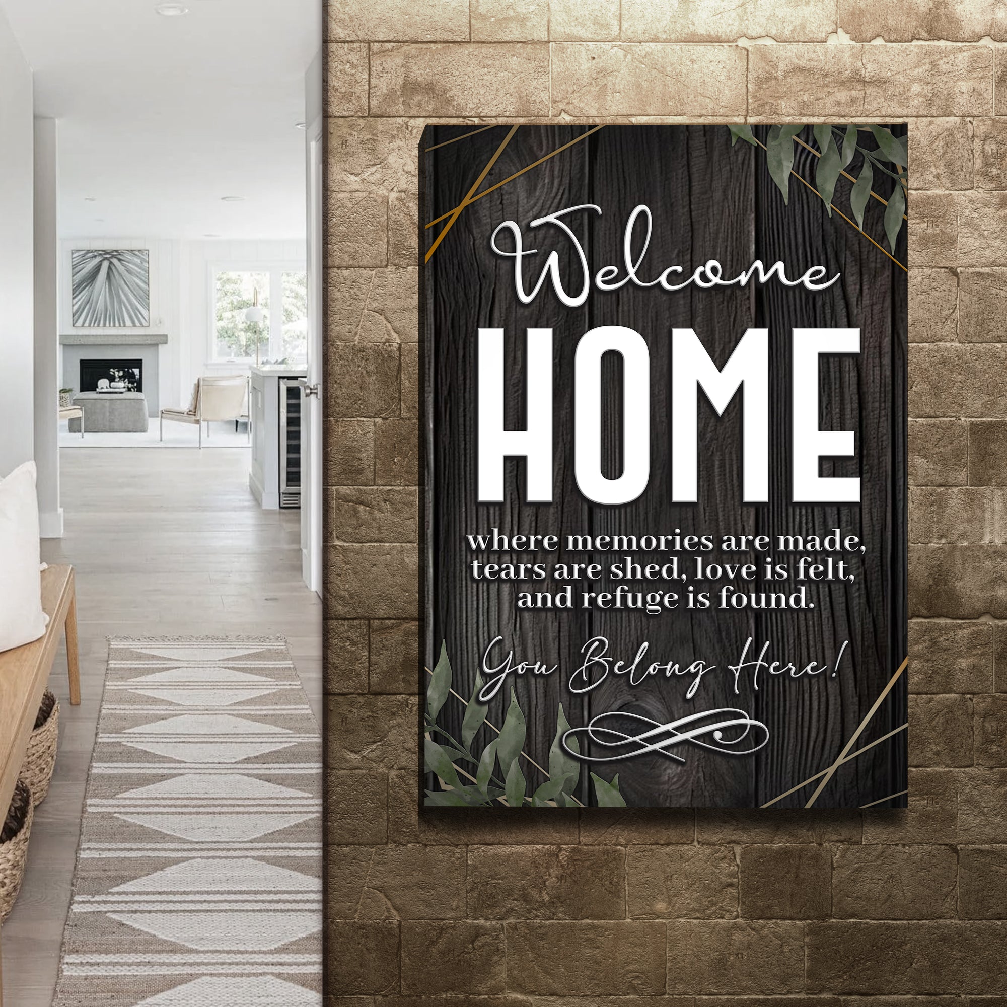 You Belong Here Welcome Home Entryway Sign on sale at MyriadMart