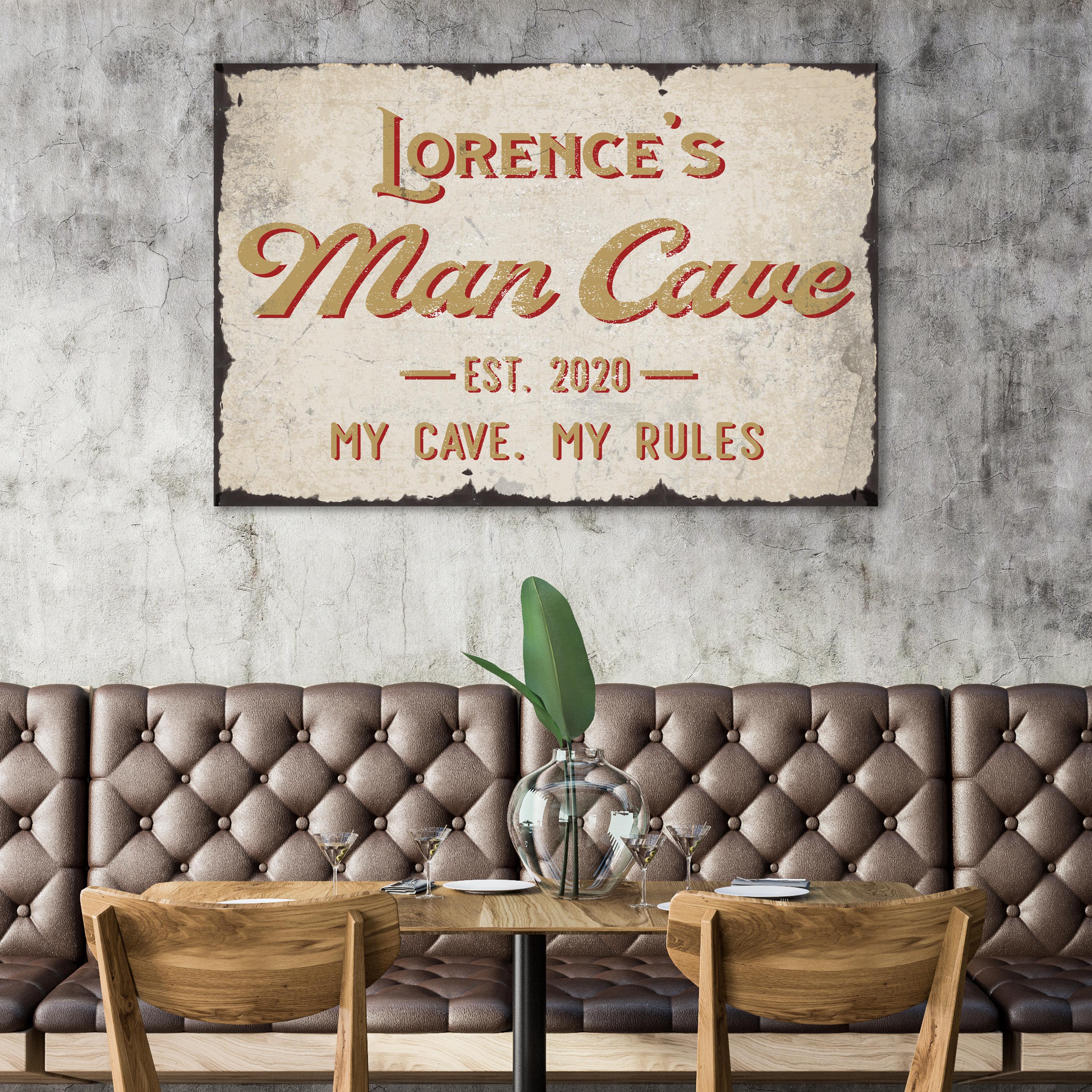 My Cave My Rules Man Cave Sign on sale at MyriadMart