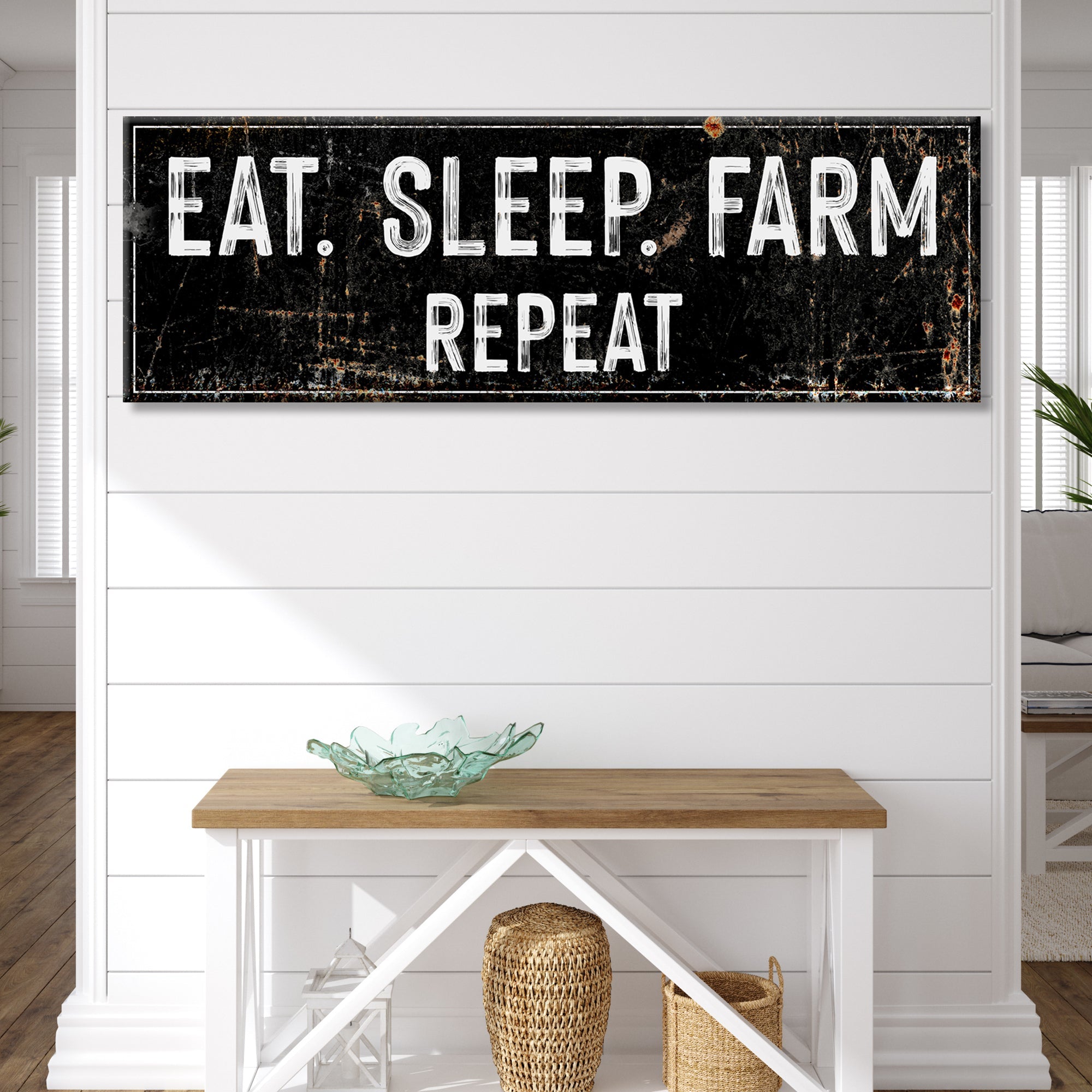 Eat Sleep Farm Repeat Sign on sale at MyriadMart