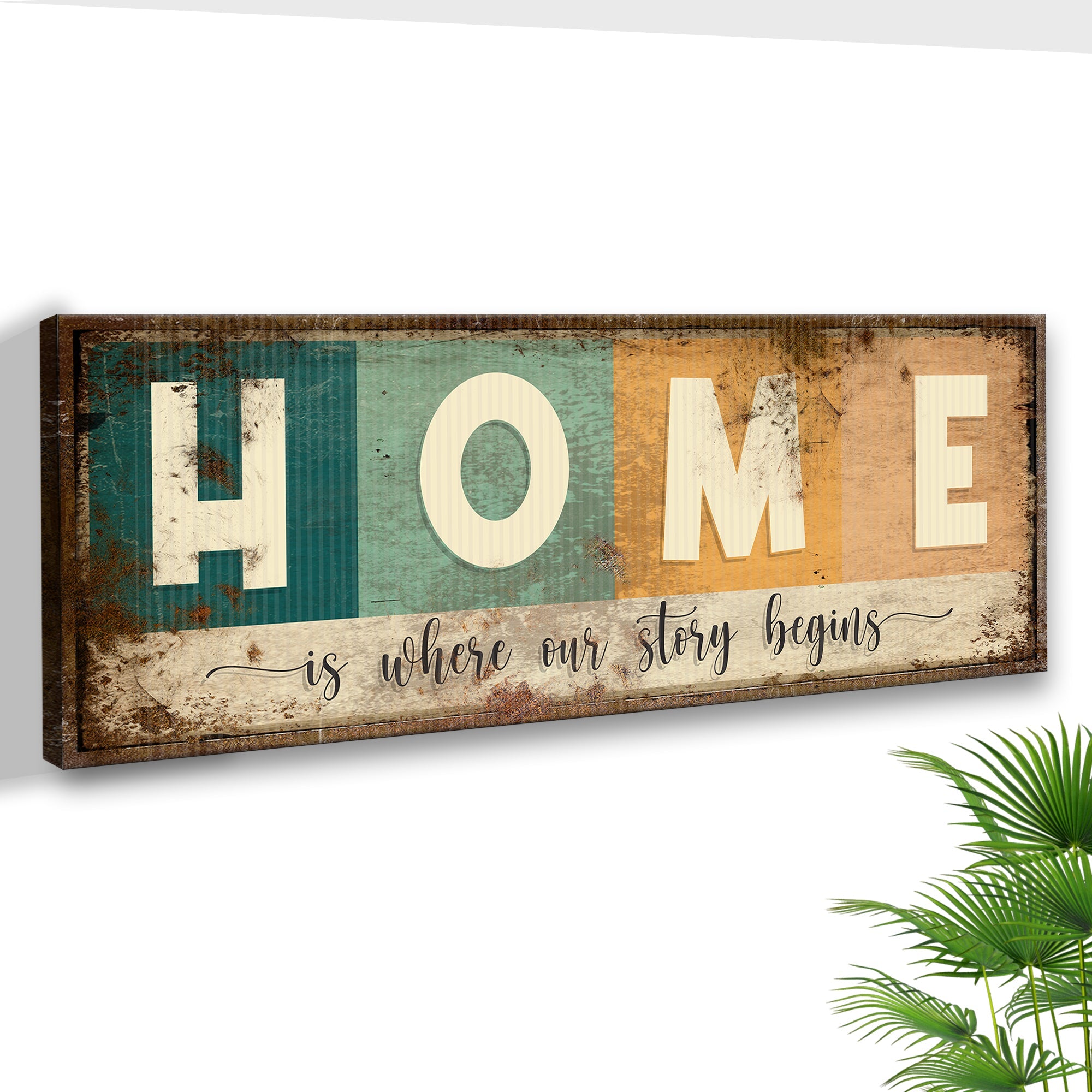 Home Is Where Our Story Begins Sign III on sale at MyriadMart