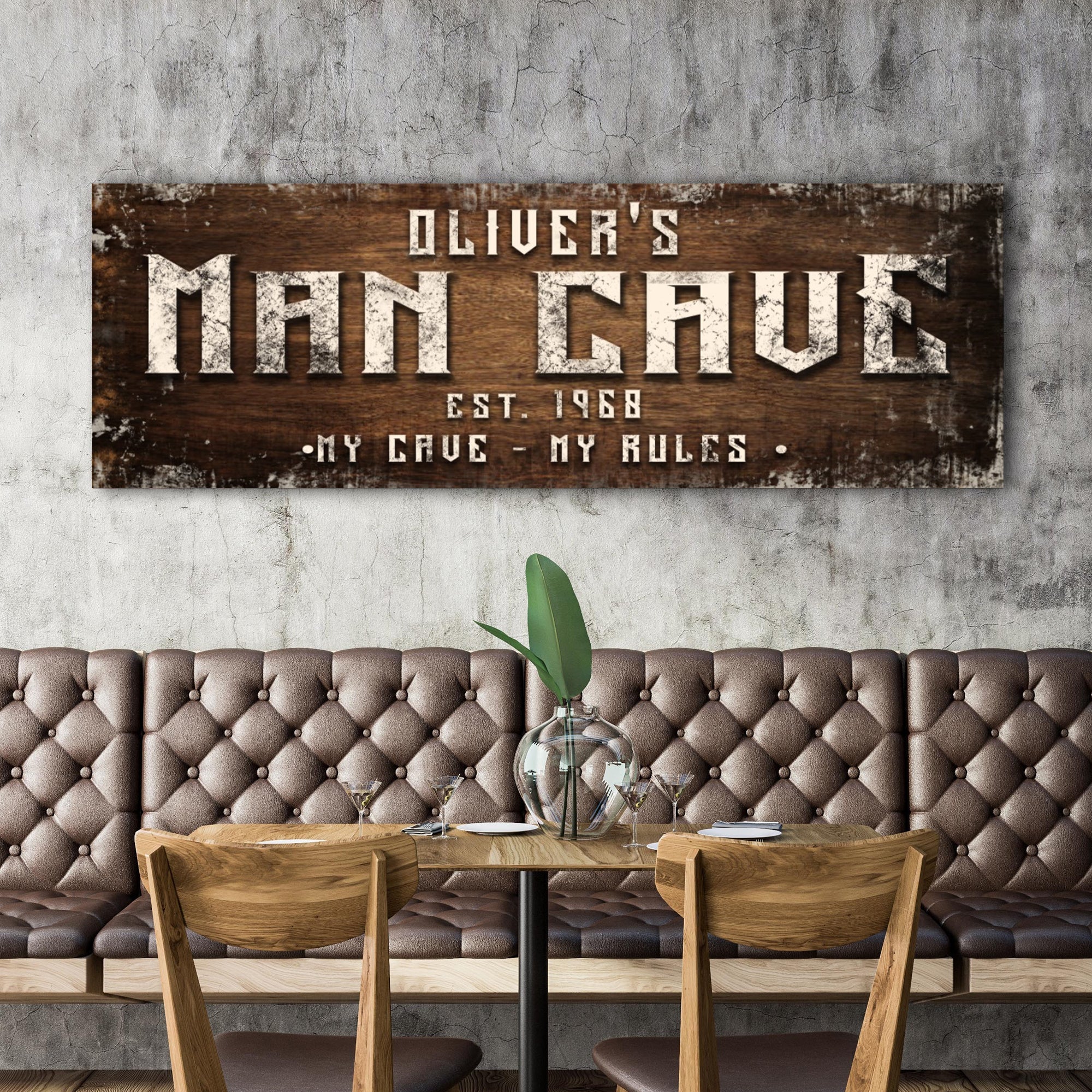 Man Cave My Cave My Rules Sign on sale at MyriadMart