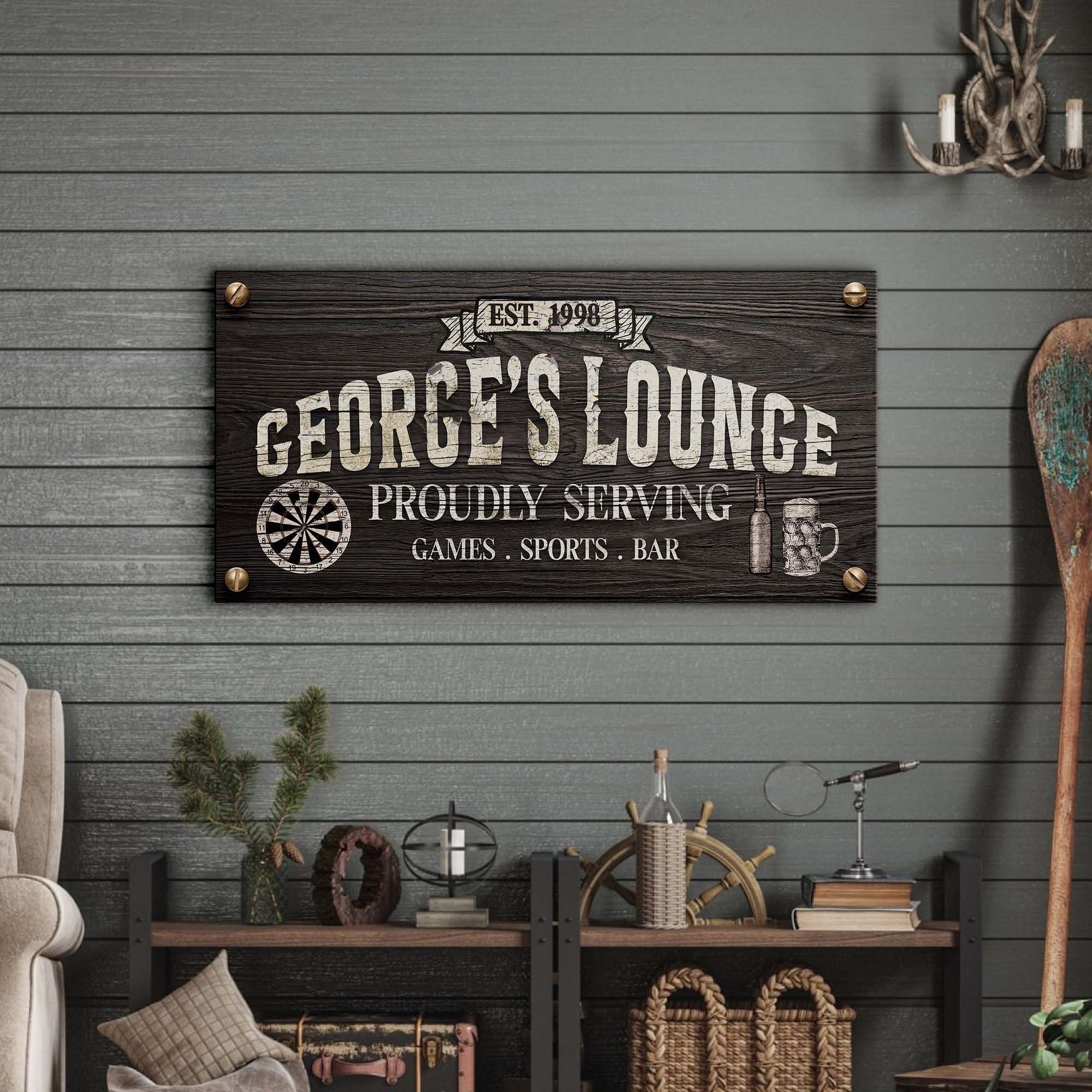 Proudly Serving Lounge Sign on sale at MyriadMart