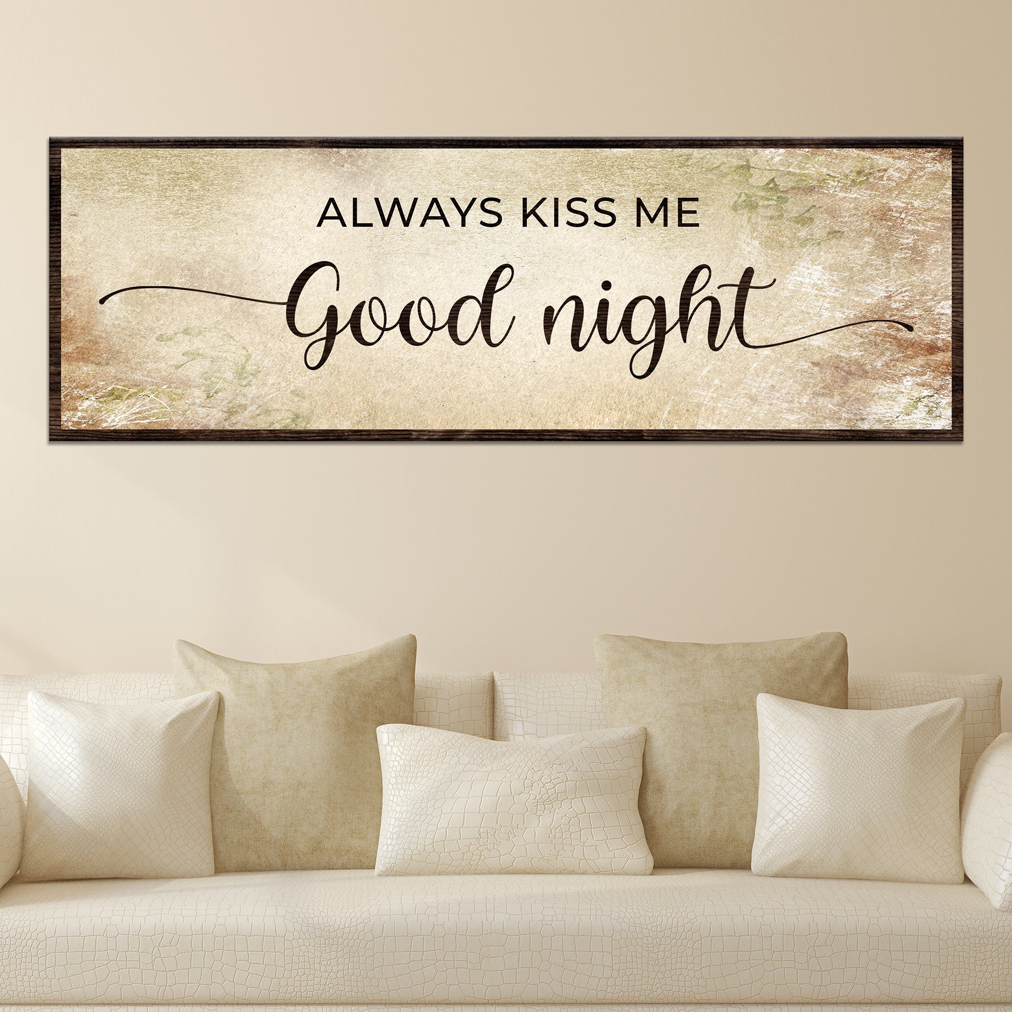 Always Kiss Me Good Night Couple Sign on sale at MyriadMart