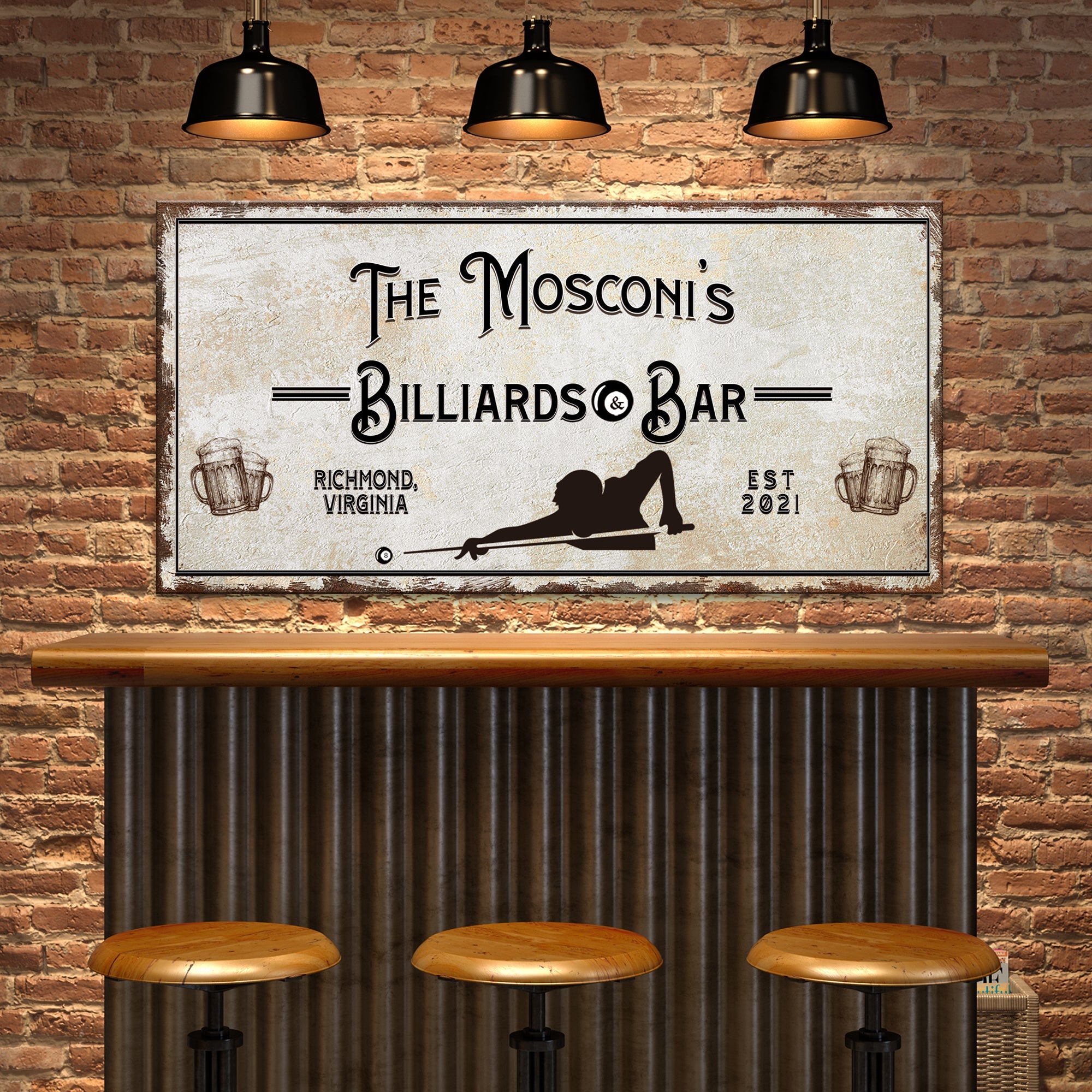Billiards And Bar Sign II on sale at MyriadMart