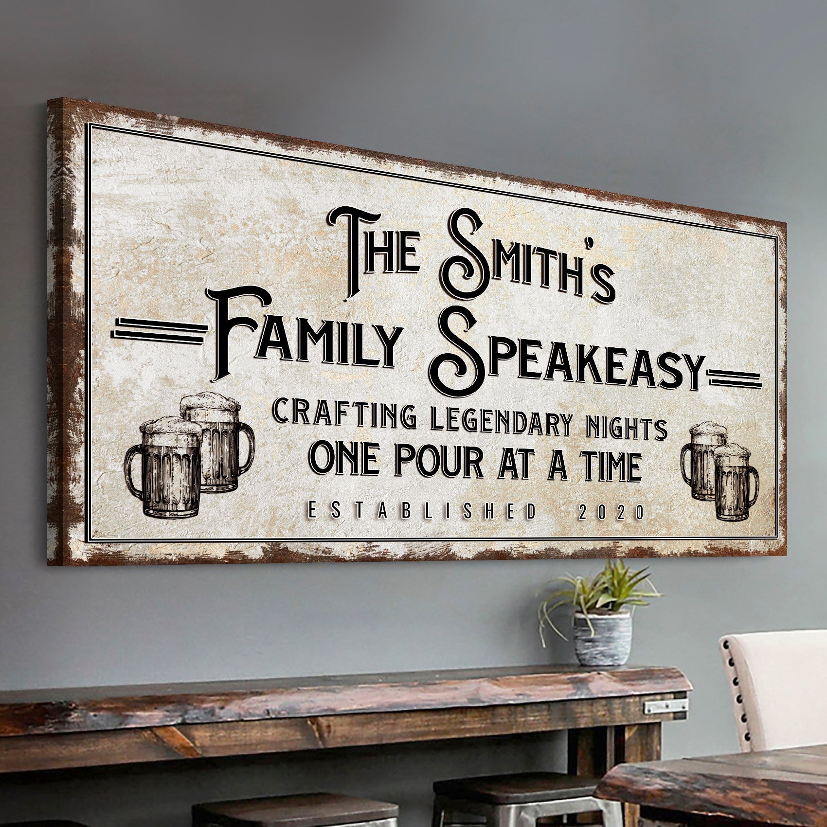 Family Speakeasy Sign on sale at MyriadMart