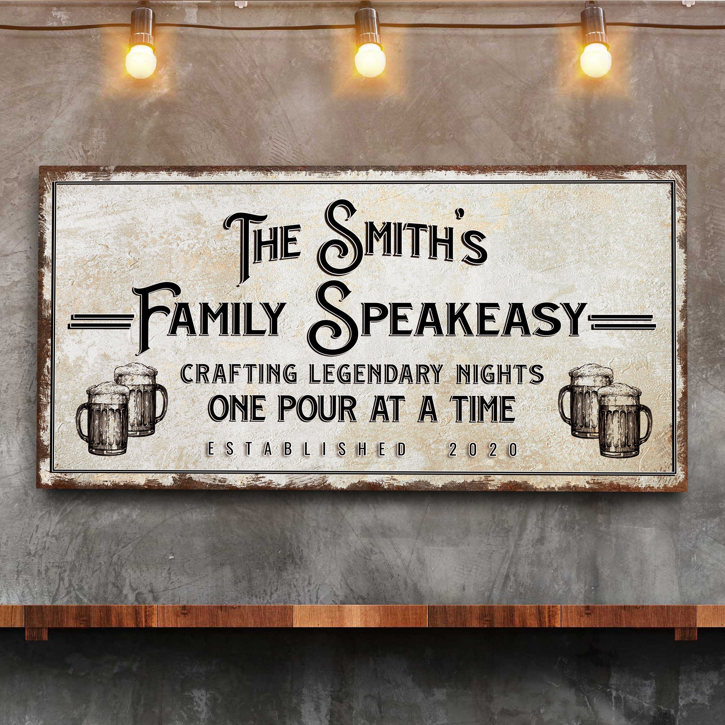 Family Speakeasy Sign on sale at MyriadMart