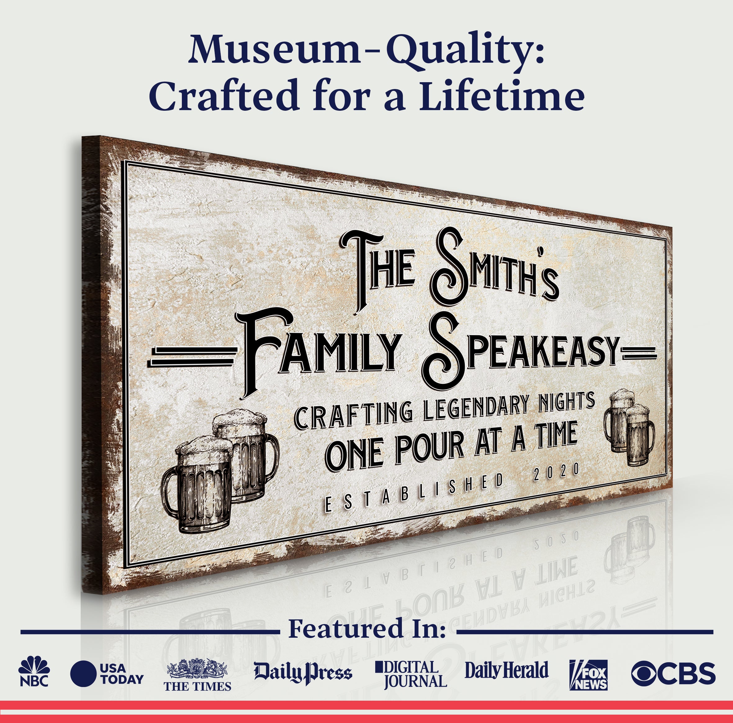 Family Speakeasy Sign on sale at MyriadMart