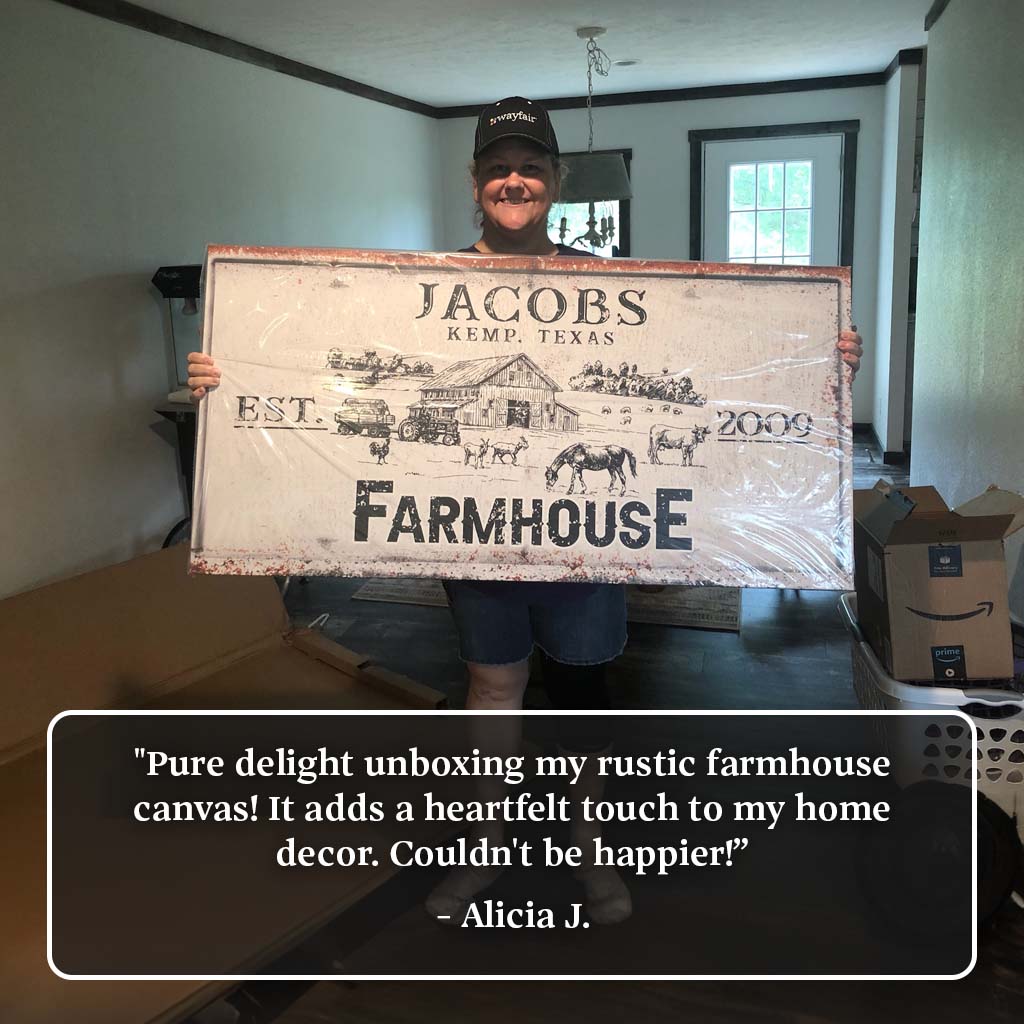 Rustic Farmhouse Personalized Sign II on sale at MyriadMart