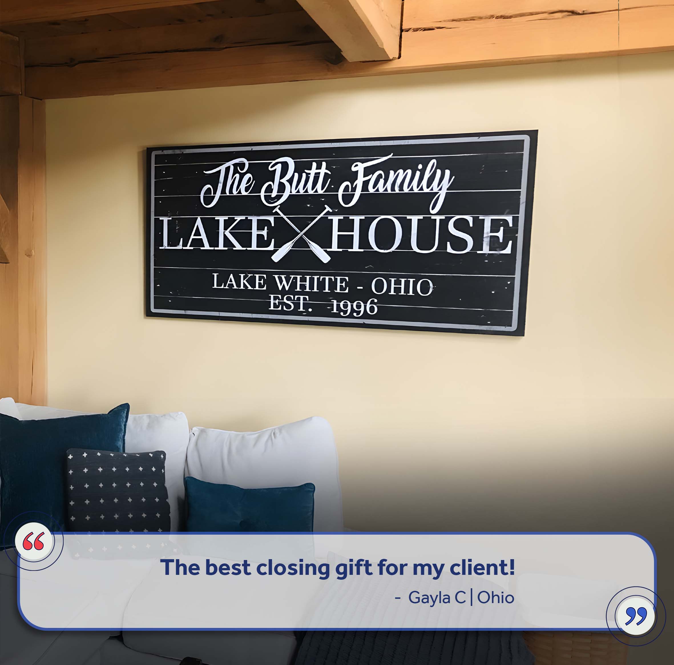 Family Lake House Paddle Sign II on sale at MyriadMart