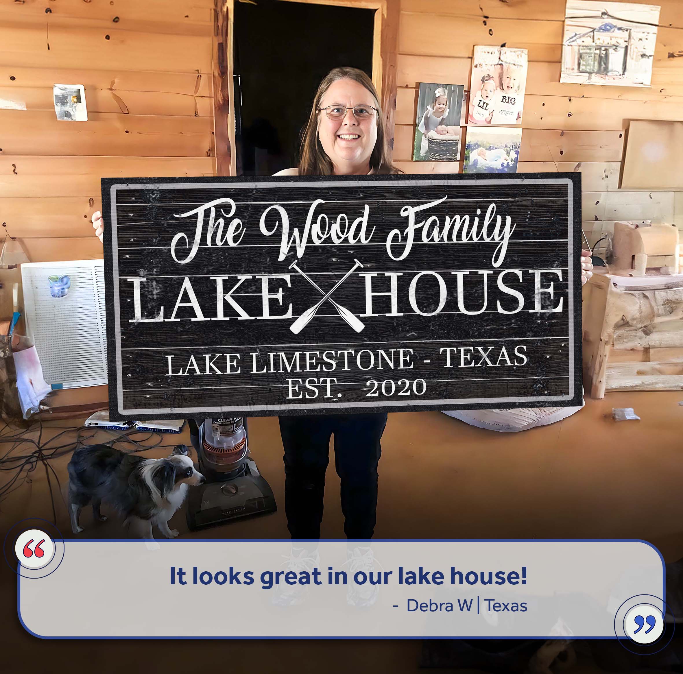 Family Lake House Paddle Sign II on sale at MyriadMart