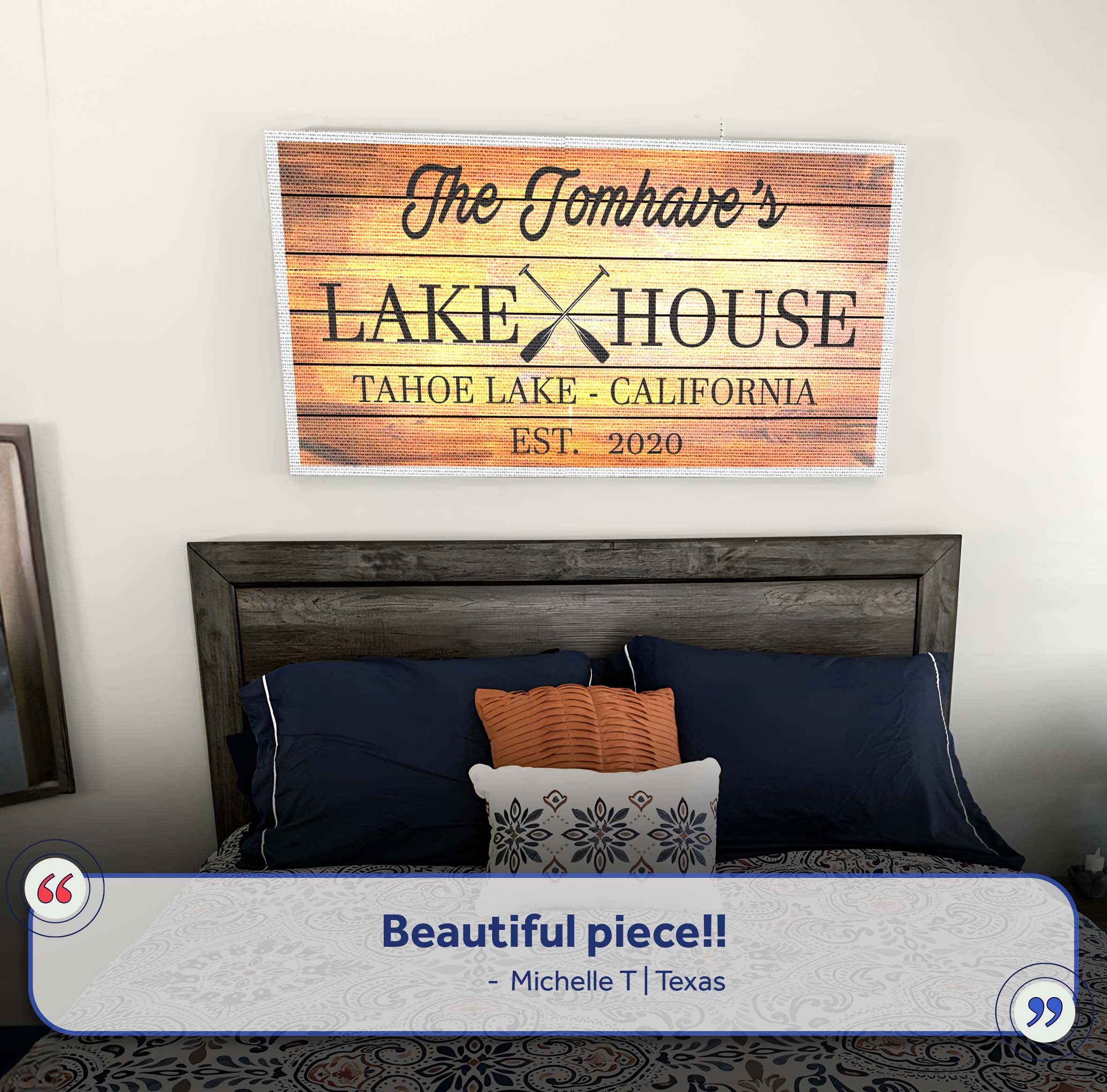 Family Lake House Paddle Sign III on sale at MyriadMart