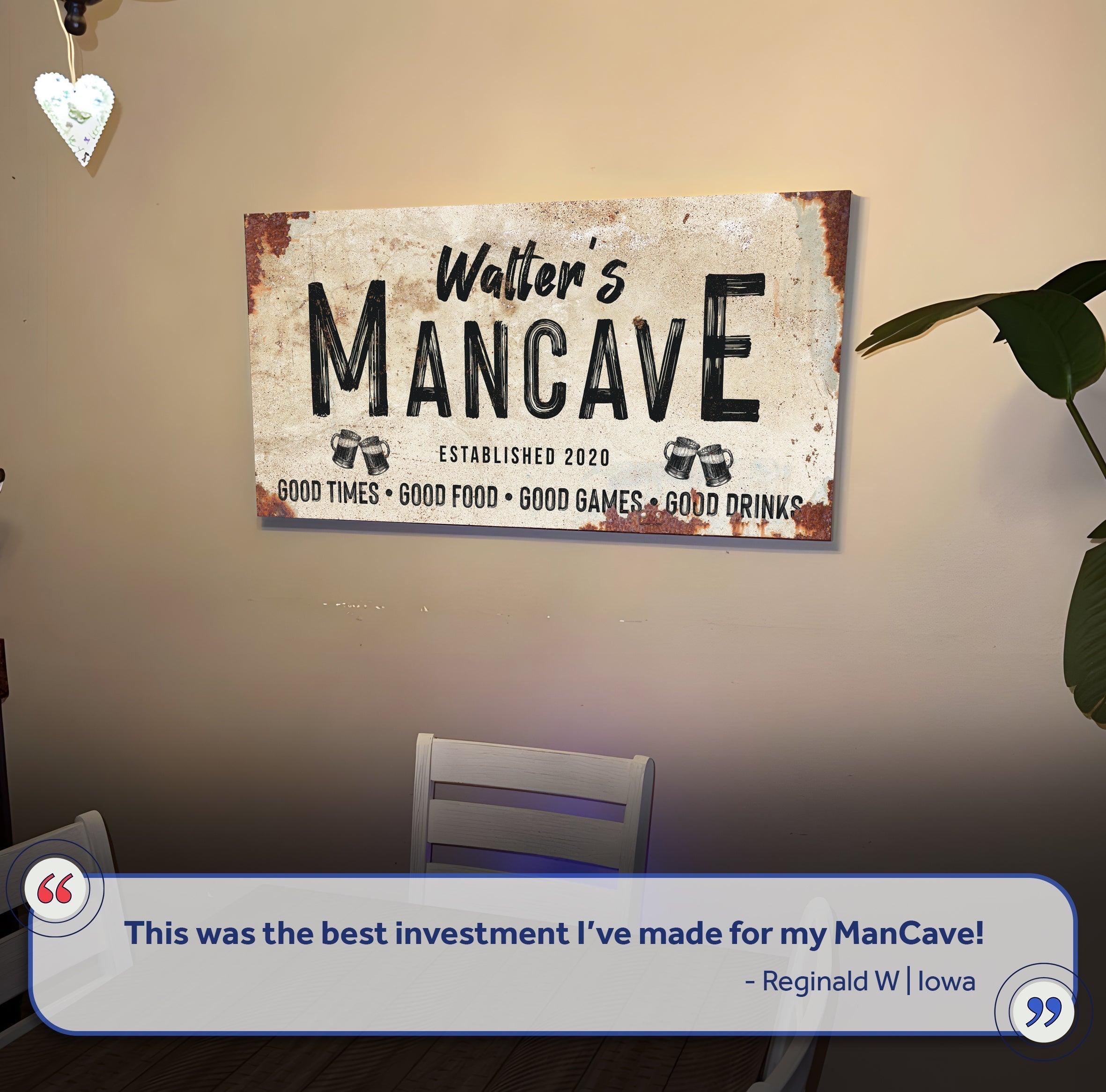 Good Times Man Cave Sign - LP1 on sale at MyriadMart