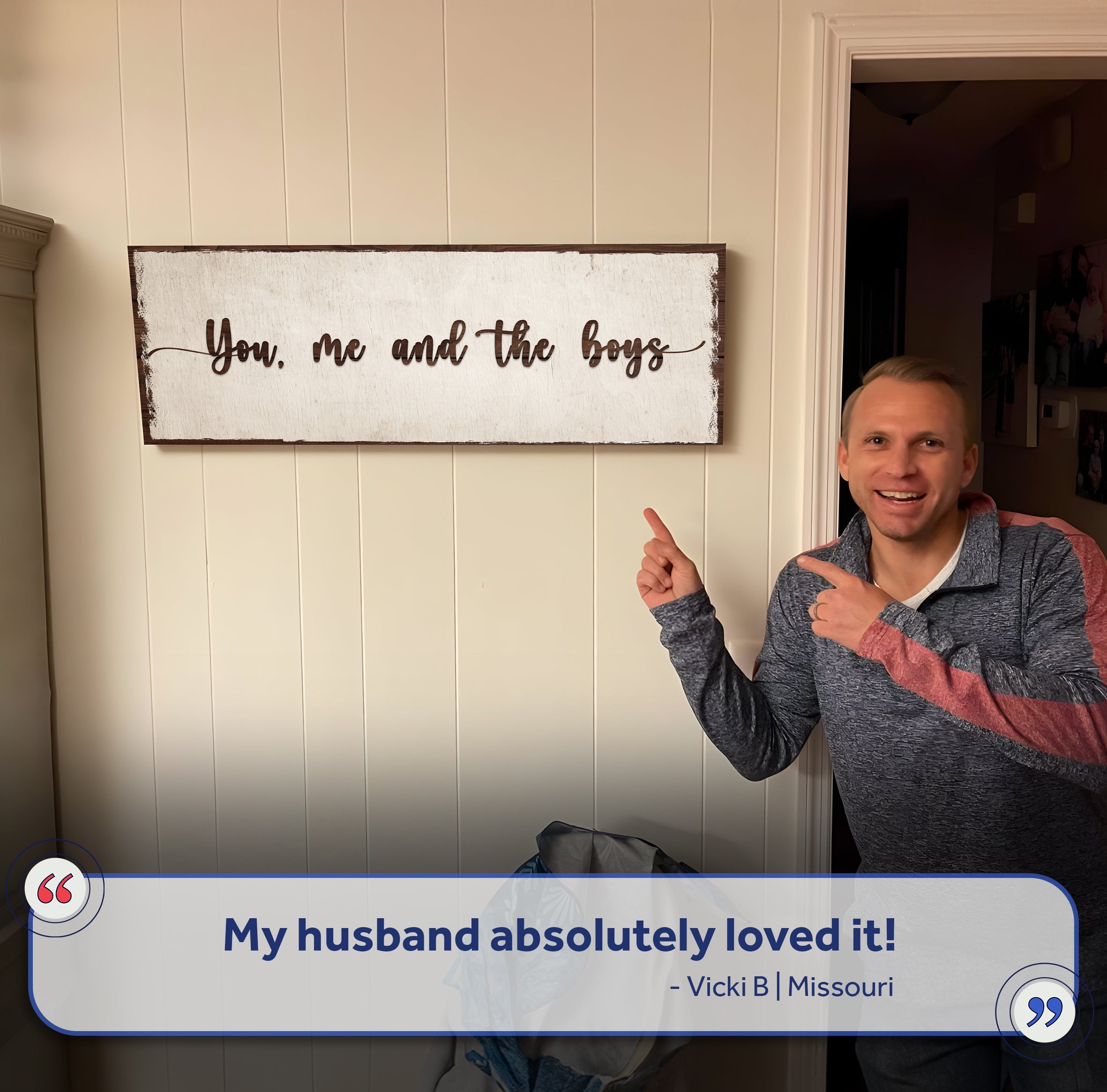 You, Me, And The Boys Sign IV on sale at MyriadMart