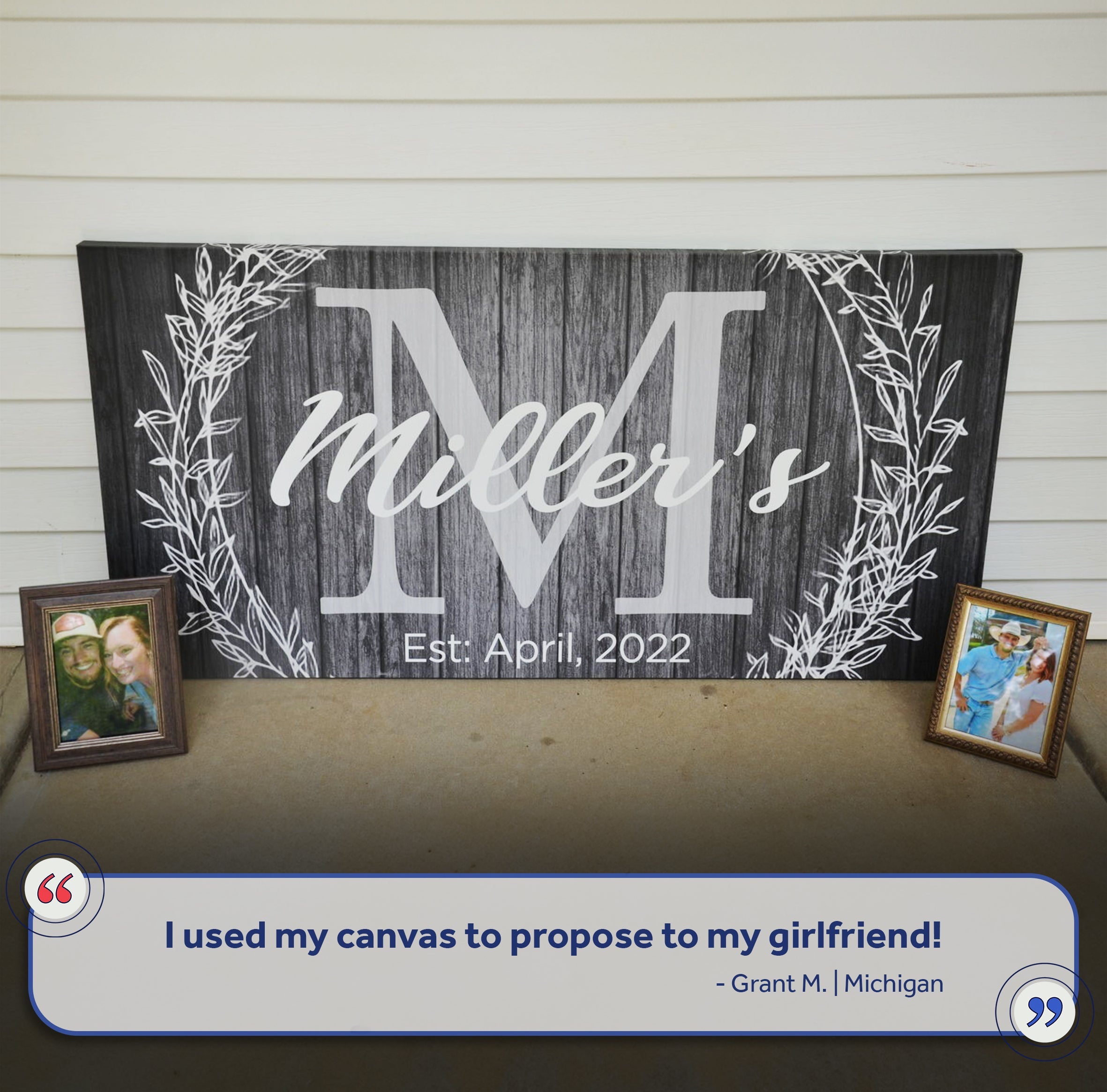 Family Name Sign - Monogram Sign on sale at MyriadMart