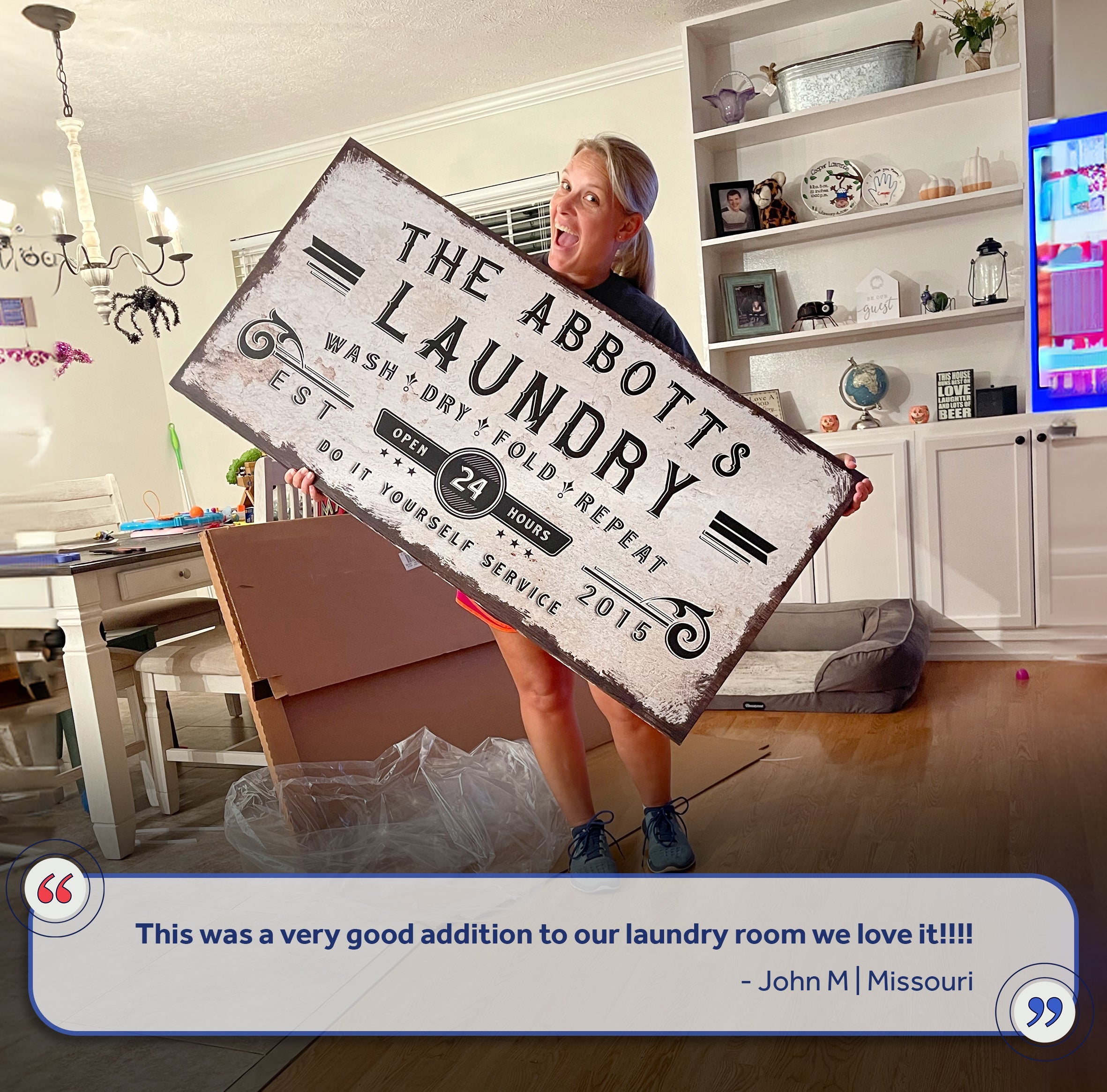 Personalized Laundry Room Sign on sale at MyriadMart