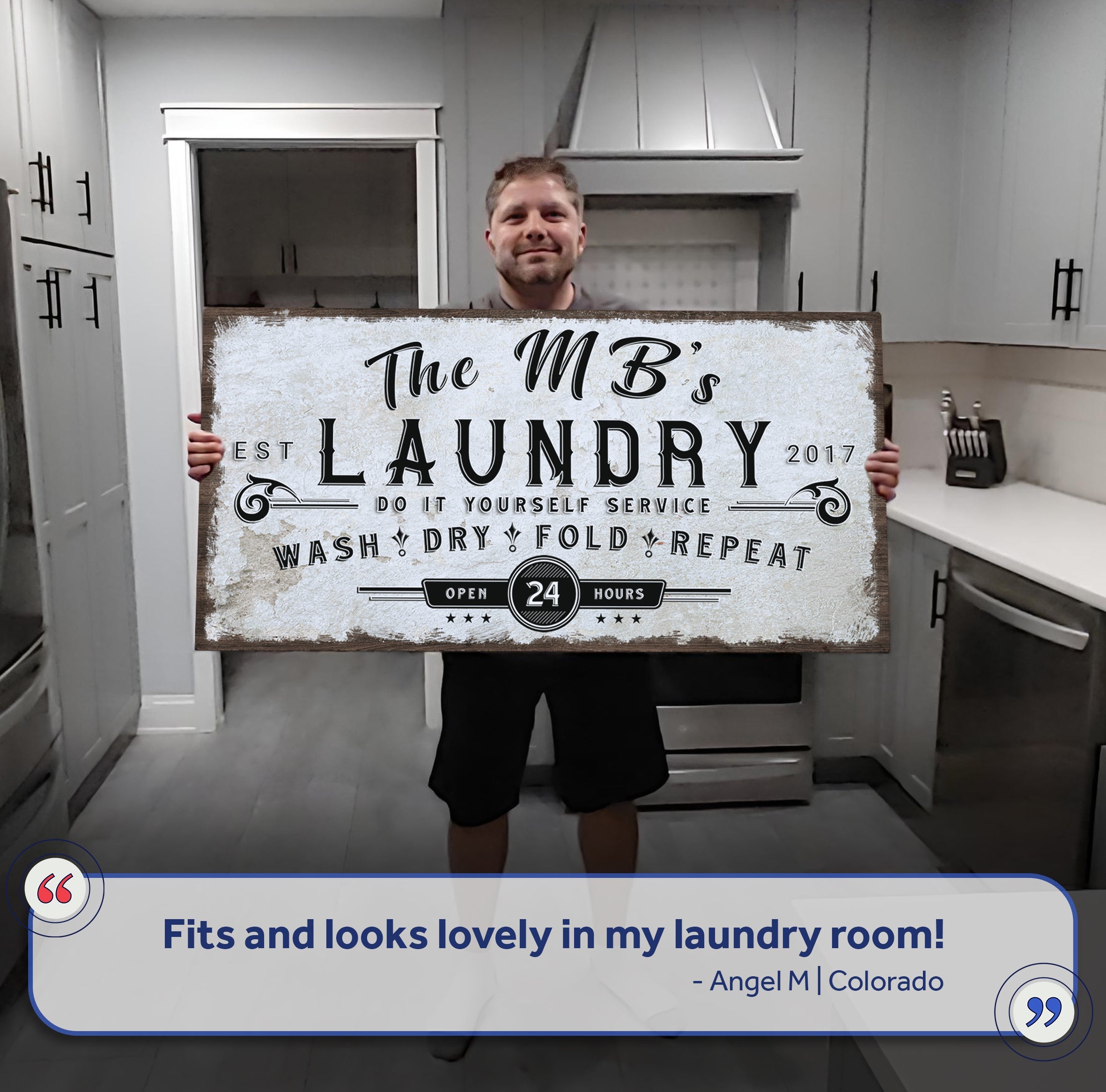 Personalized Laundry Room Sign II on sale at MyriadMart