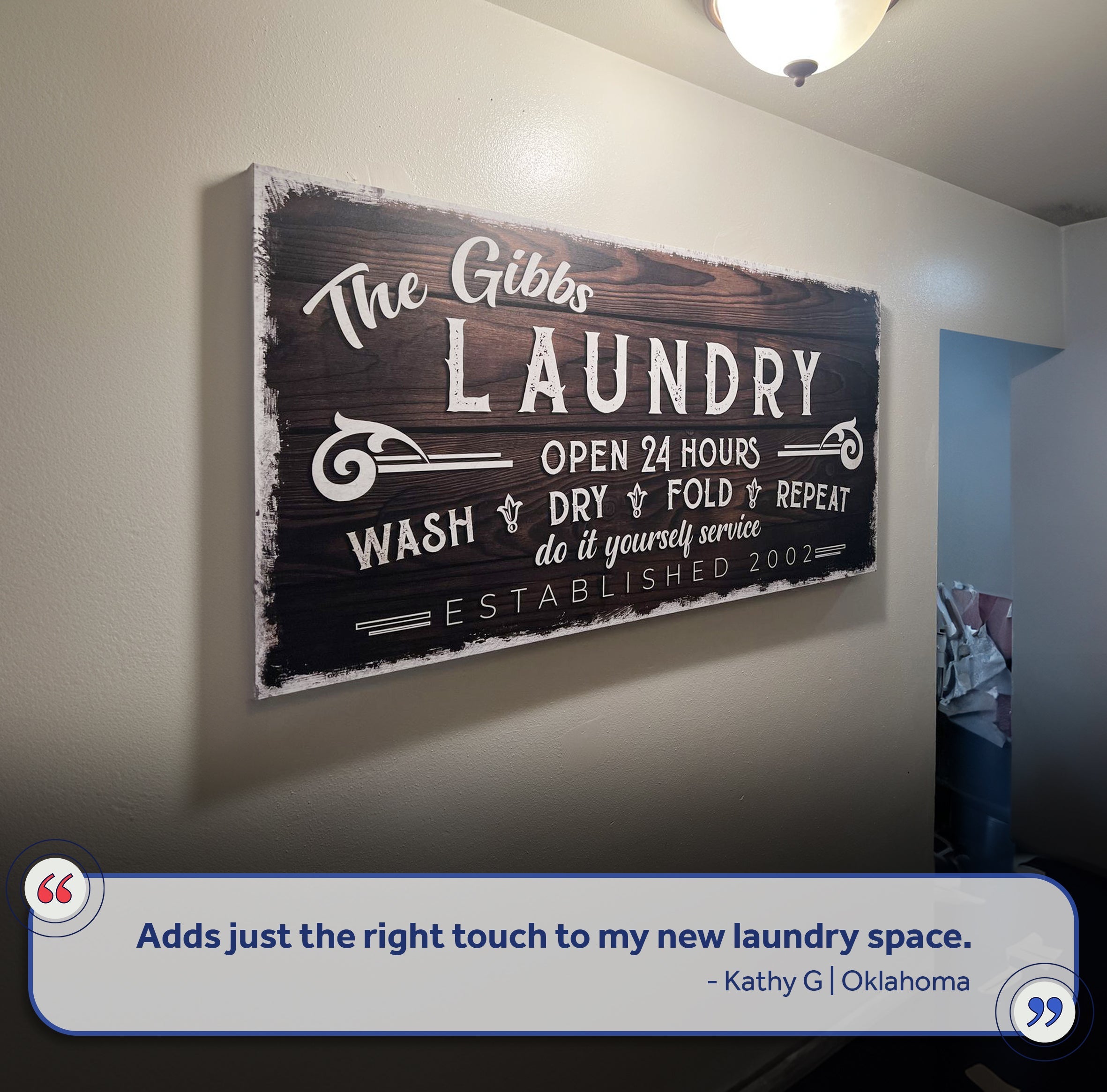 Personalized Laundry Room Sign III on sale at MyriadMart