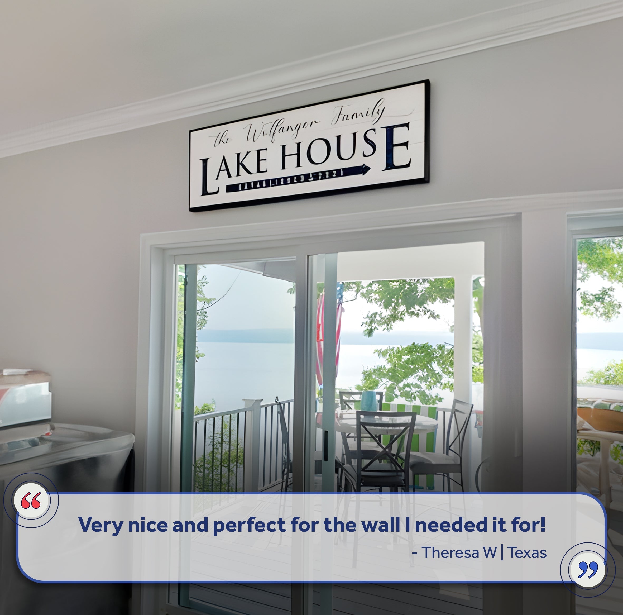 Family Lake House Arrow Sign III on sale at MyriadMart