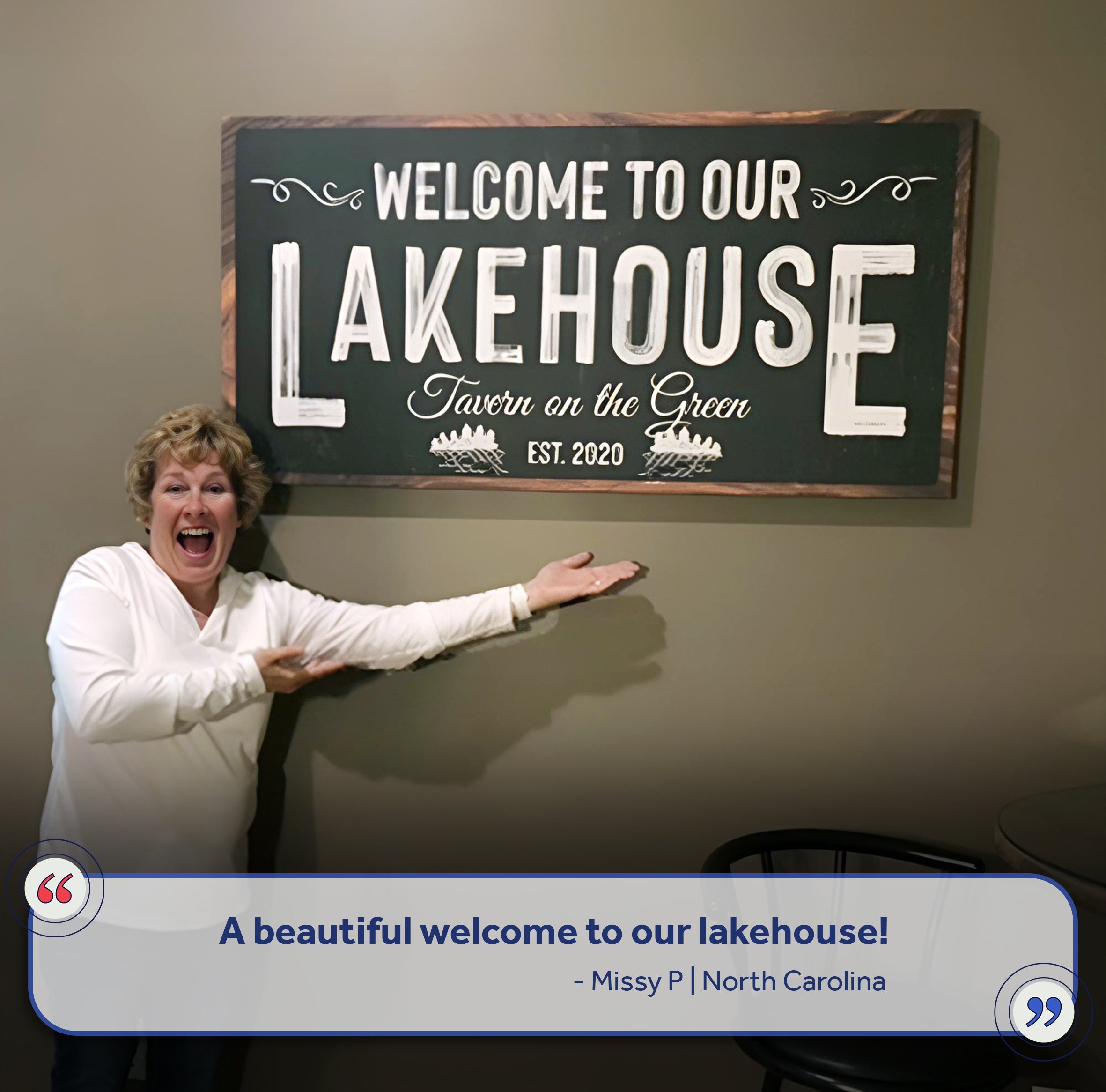 Welcome To Our Lakehouse Sign II on sale at MyriadMart