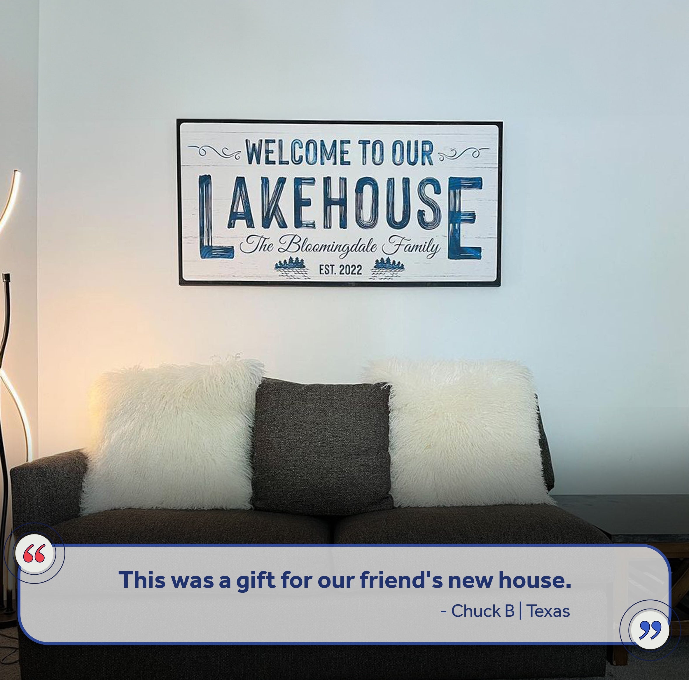 Welcome To Our Lakehouse Sign III on sale at MyriadMart
