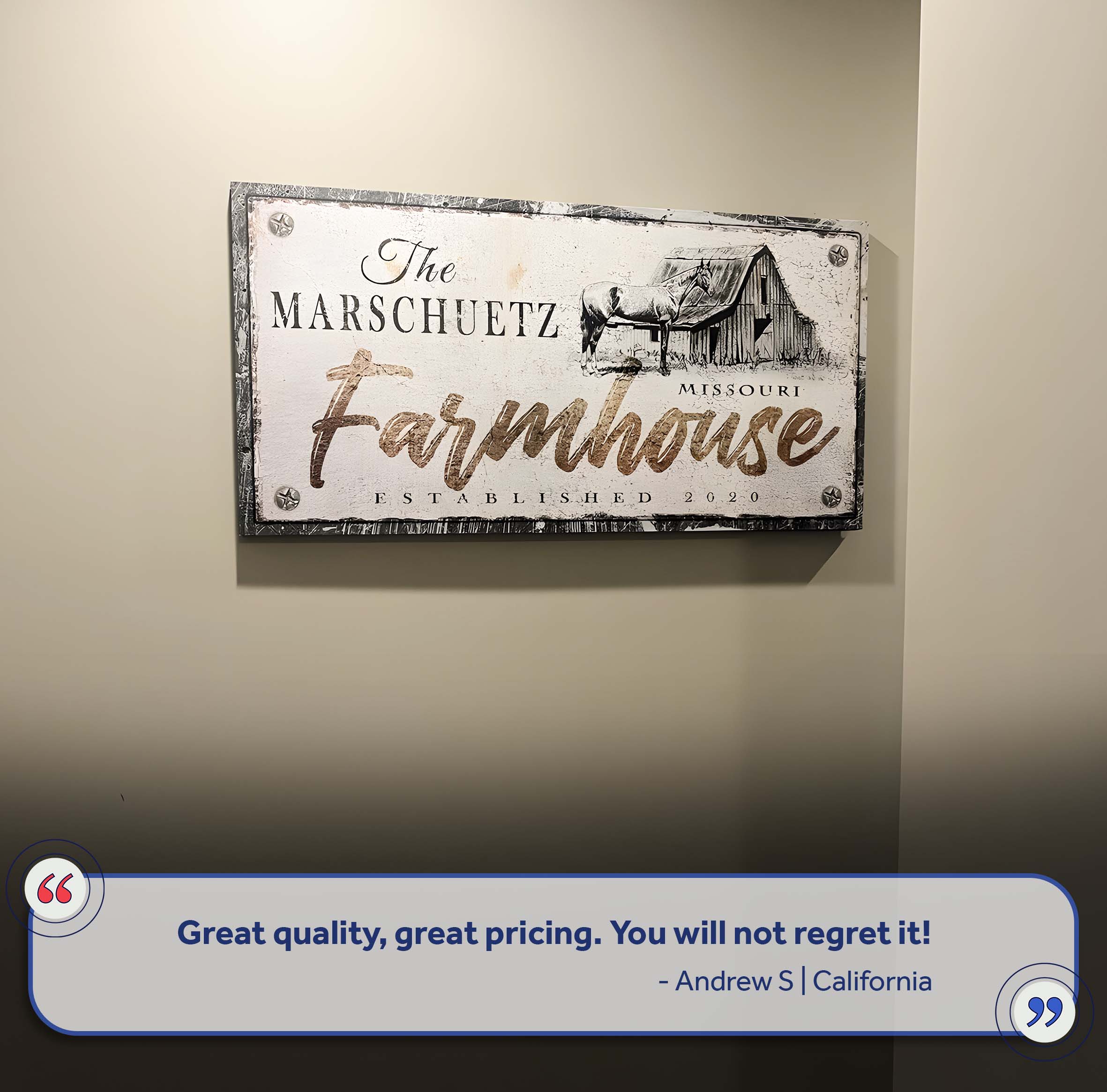 Rustic Horse Farmhouse Sign III on sale at MyriadMart